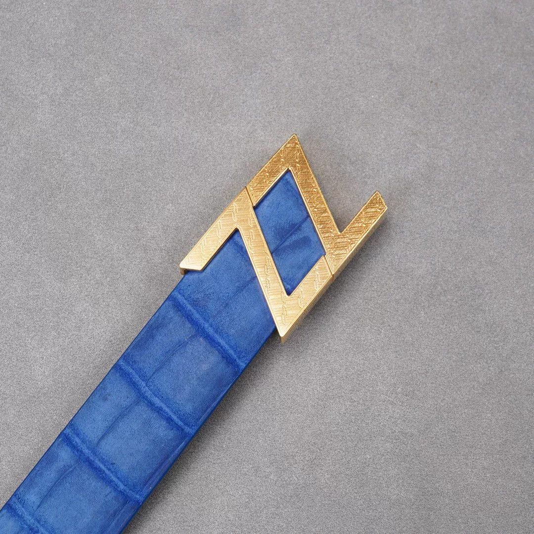 Zilli Gold Zilli Eel Skin Belt Size ONE SIZE - 3 Thumbnail