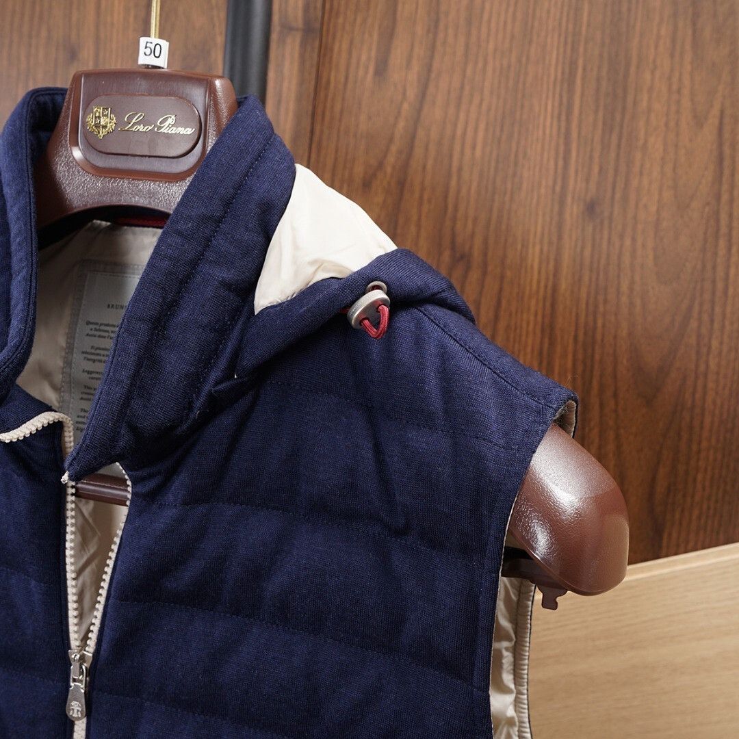 Brunello Cucinelli Brunello Cucinelli Down Vest for Men Size US S / EU 44-46 / 1 - 5 Thumbnail