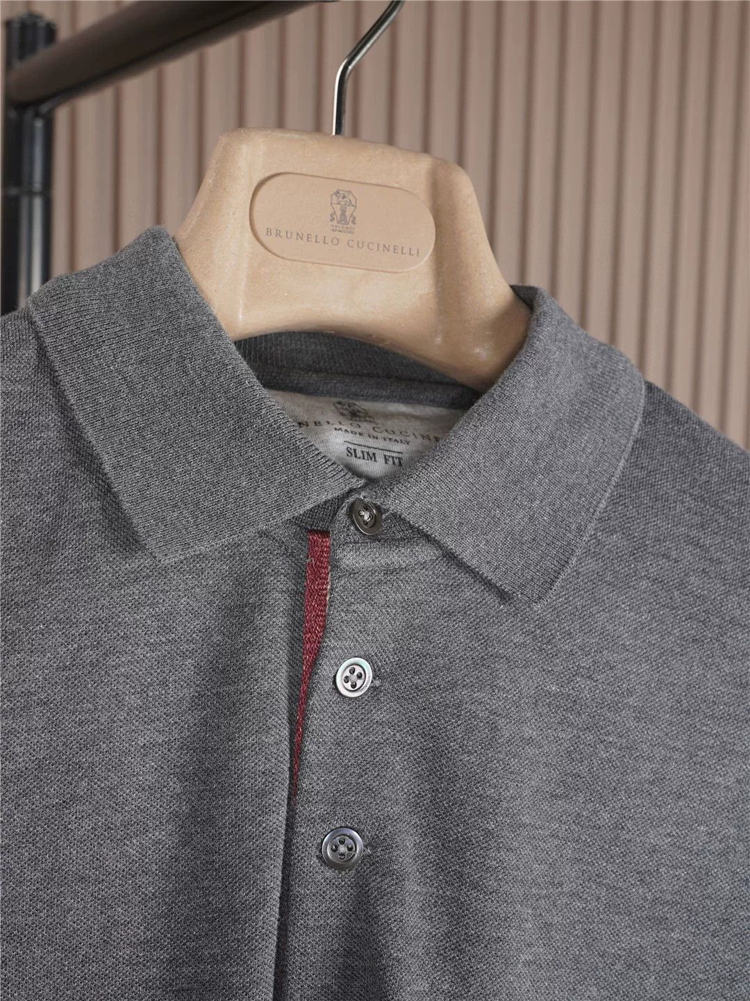 Brunello Cucinelli Brunello Cucinelli Gray Short Sleeve Polo Size US S / EU 44-46 / 1 - 3 Thumbnail