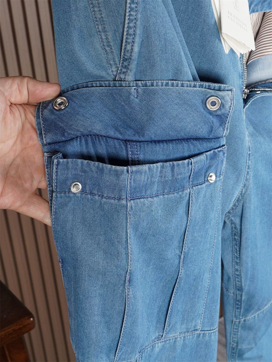 Brunello Cucinelli Brunello Cucinelli Men's Utility Denim Pants Size US 34 / EU 50 - 7 Thumbnail