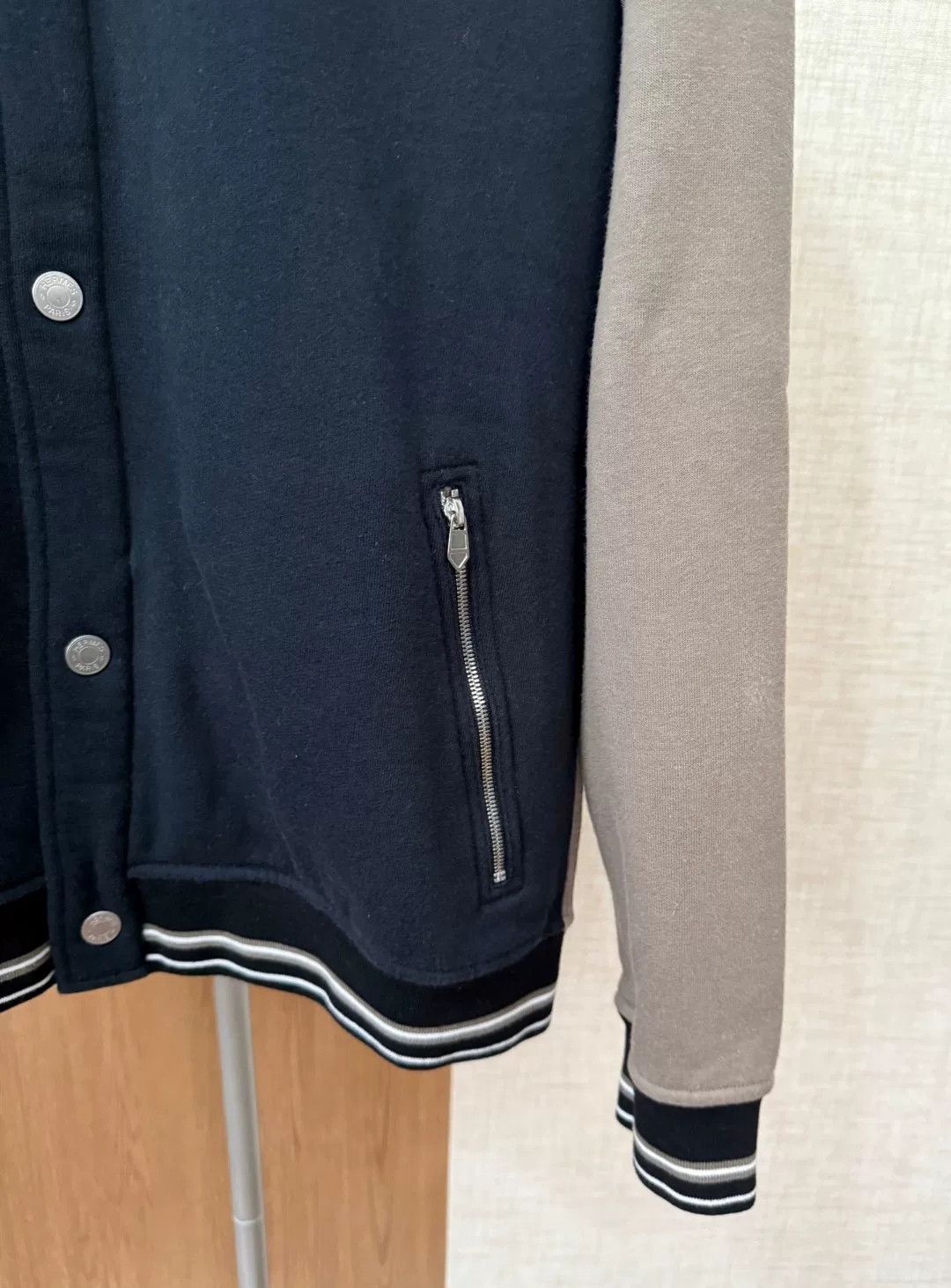 Hermes Hermes Men's Baseball Jacket with Fleece Lining Size US L / EU 52-54 / 3 - 7 Thumbnail