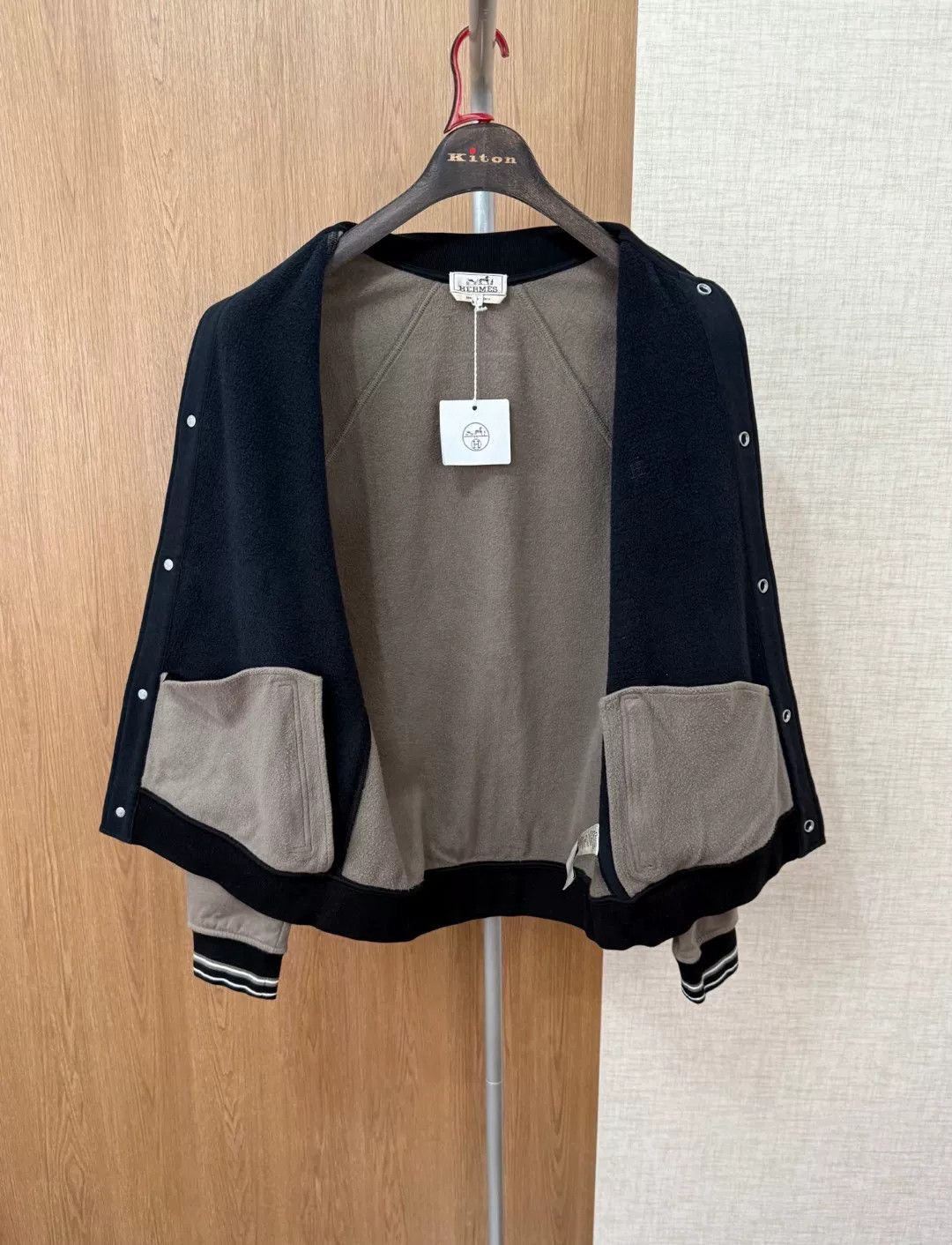 Hermes Hermes Men's Baseball Jacket with Fleece Lining Size US L / EU 52-54 / 3 - 5 Thumbnail