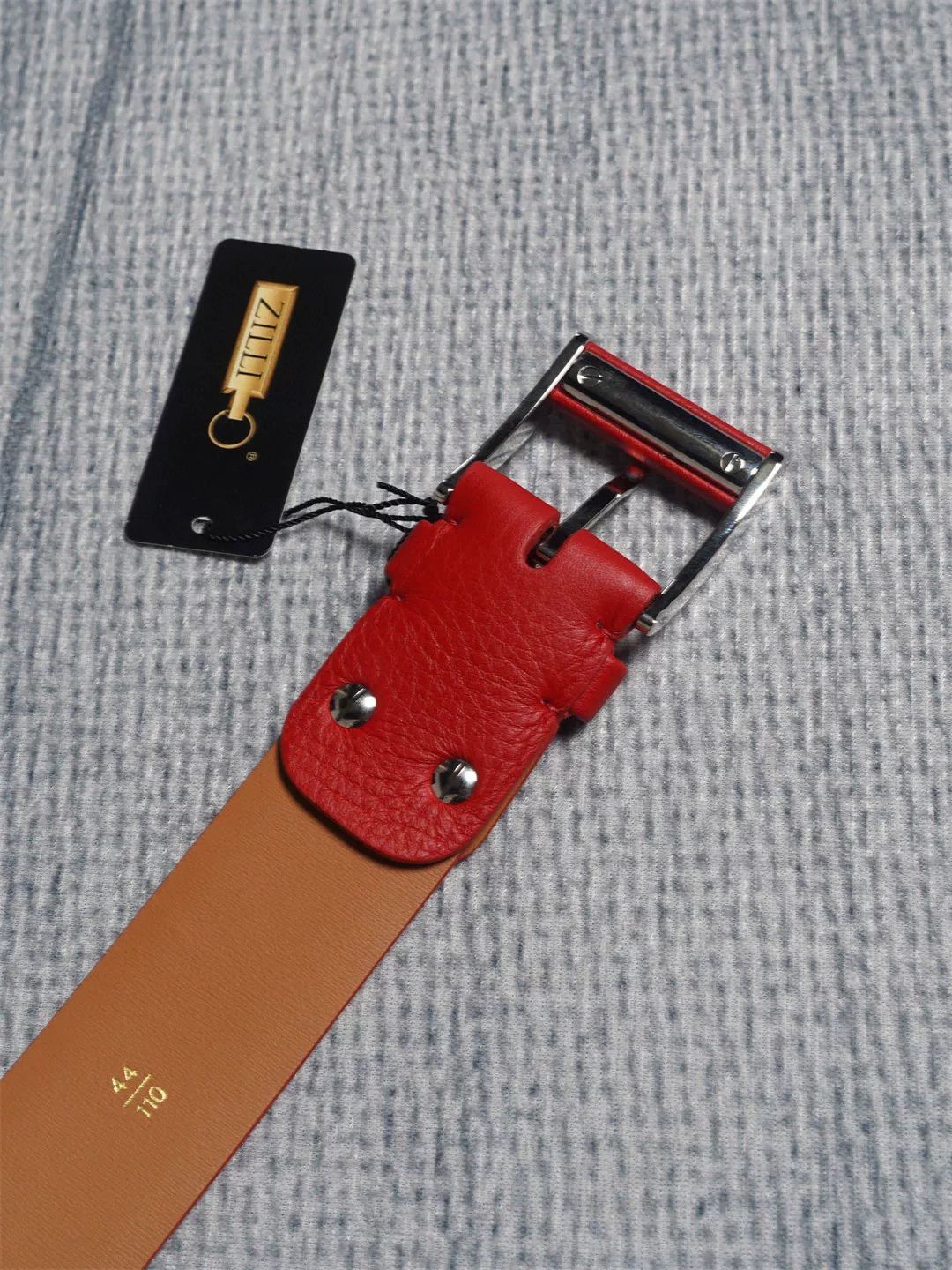 Zilli ZILLI Red Leather Belt for Men Size ONE SIZE - 5 Thumbnail