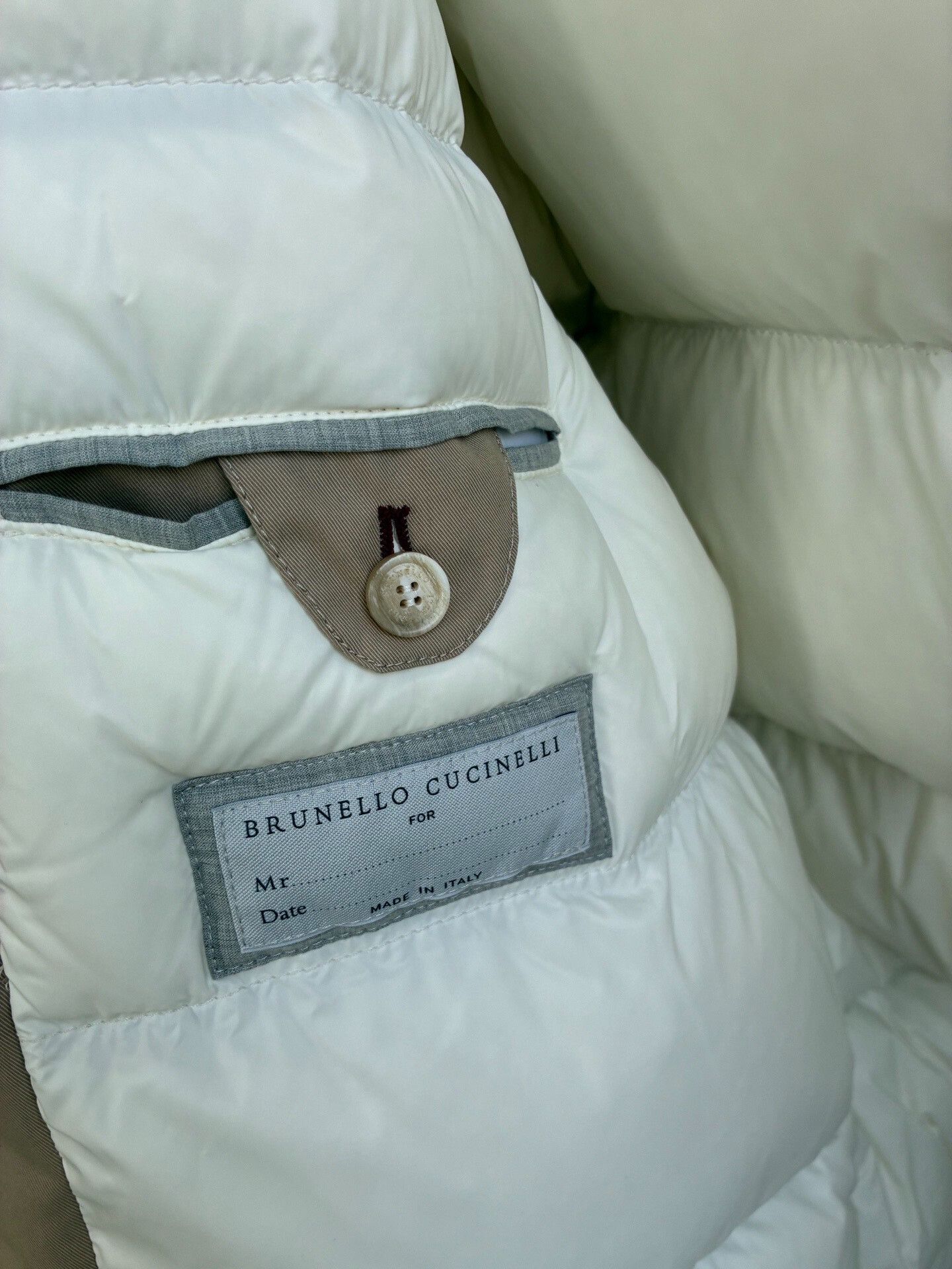 Brunello Cucinelli Brunello Cucinelli Beige Down Jacket Size US M / EU 48-50 / 2 - 7 Thumbnail