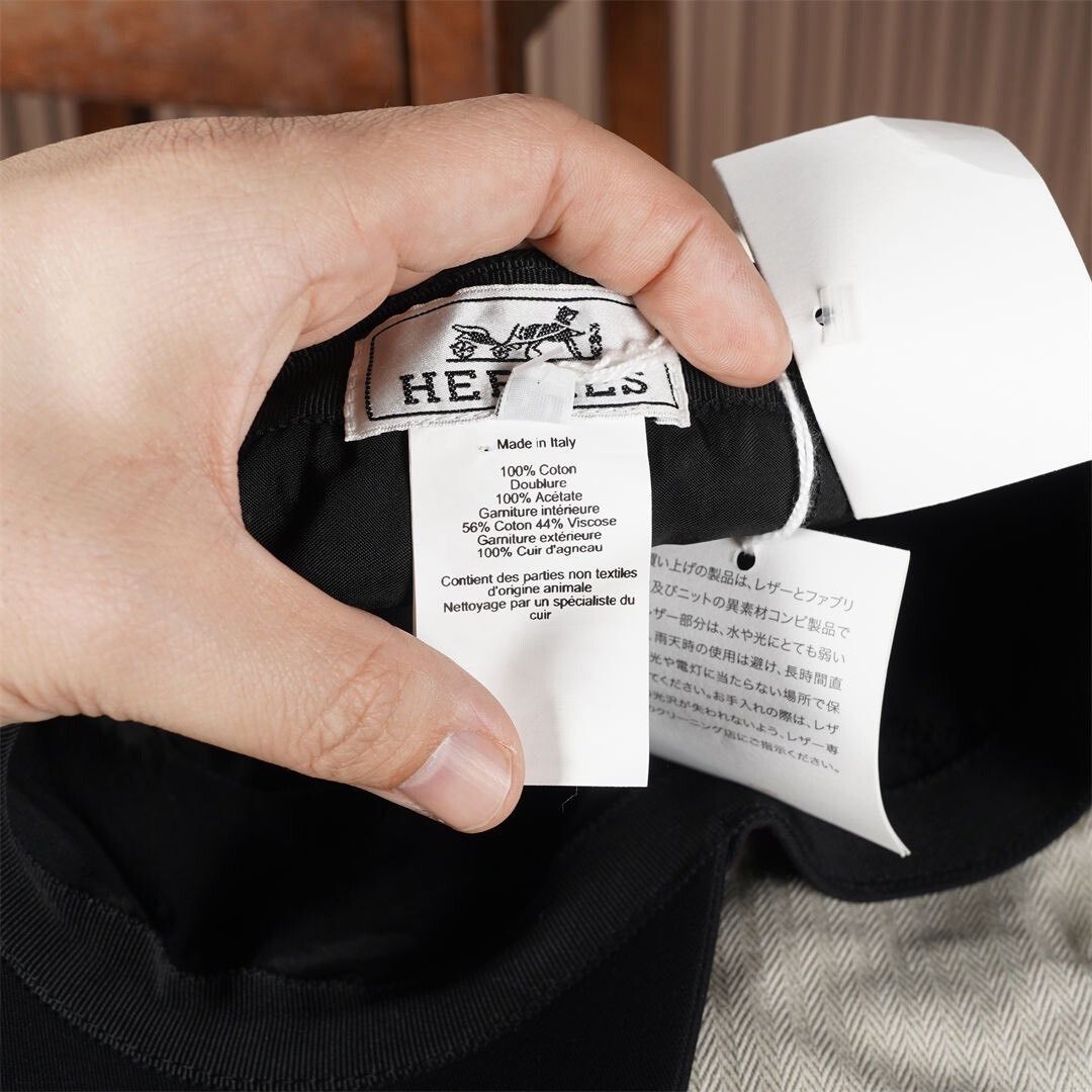 Hermes Hermes Baseball Cap with Leather Detail Size ONE SIZE - 6 Thumbnail