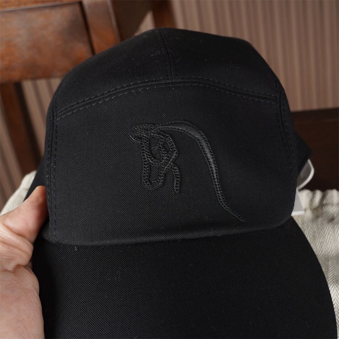 Hermes Hermes Baseball Cap with Leather Detail Size ONE SIZE - 4 Thumbnail