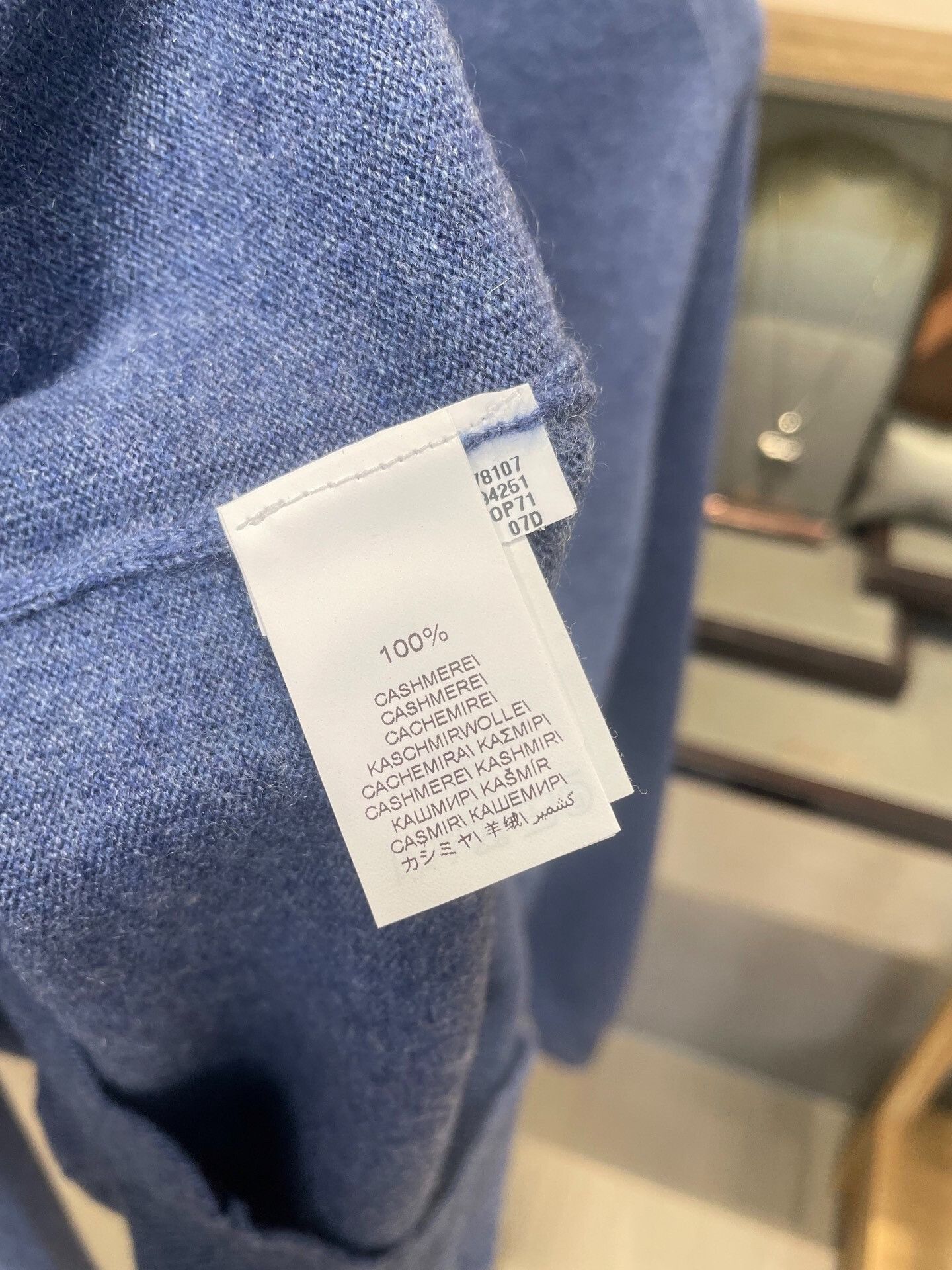 Brunello Cucinelli Brunello Cucinelli Blue Cashmere Sweater Size US M / EU 48-50 / 2 - 6 Thumbnail