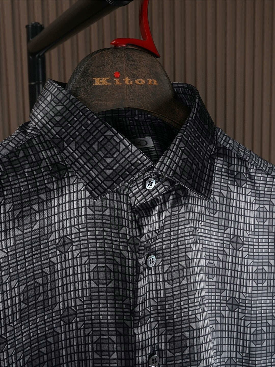 Zilli ZILLI Silk Shirt with Mother-of-Pearl Buttons Size US M / EU 48-50 / 2 - 2 Thumbnail