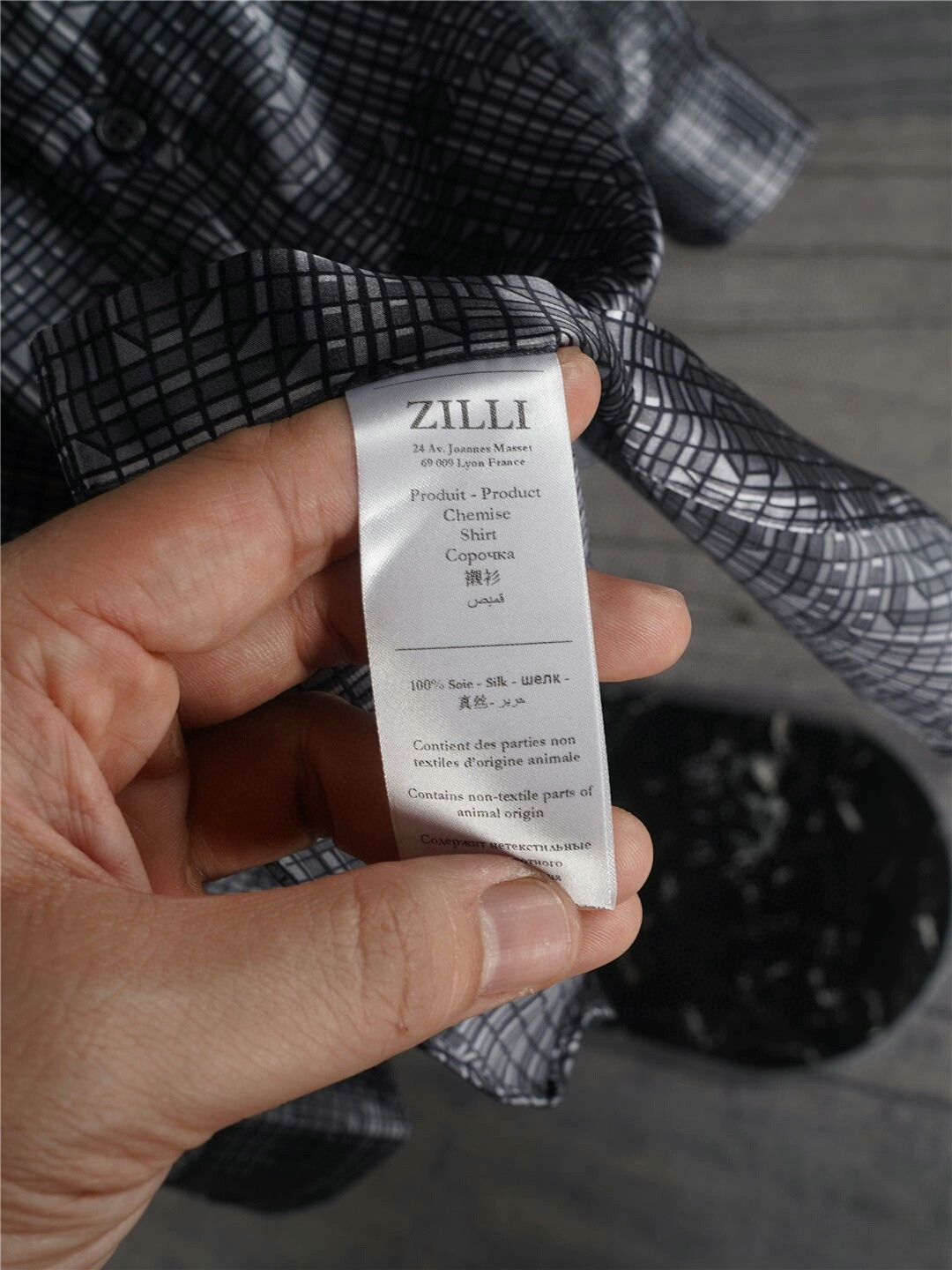 Zilli ZILLI Silk Shirt with Mother-of-Pearl Buttons Size US M / EU 48-50 / 2 - 8 Thumbnail