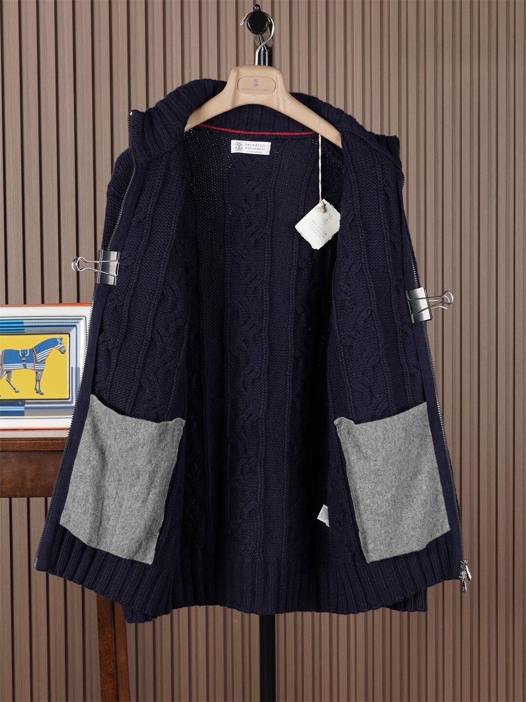 Brunello Cucinelli Brunello Cucinelli Men's Cashmere Zipper Coat Size US M / EU 48-50 / 2 - 3 Thumbnail
