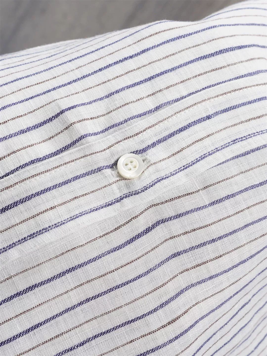 Brunello Cucinelli Brunello Cucinelli Striped Linen Shirt Size US XL / EU 56 / 4 - 4 Thumbnail