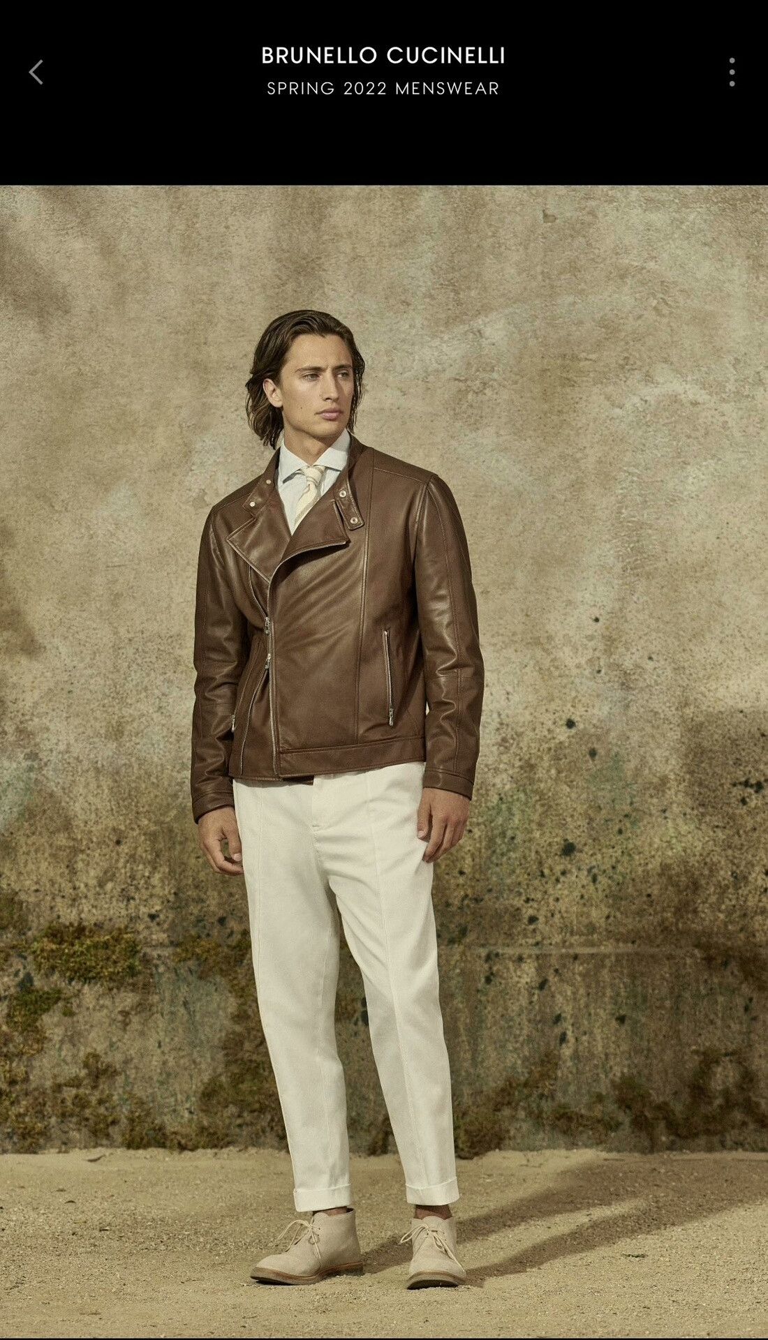 Brunello Cucinelli Brunello Cucinelli Men's Leather Jacket Size US M / EU 48-50 / 2 - 9 Thumbnail