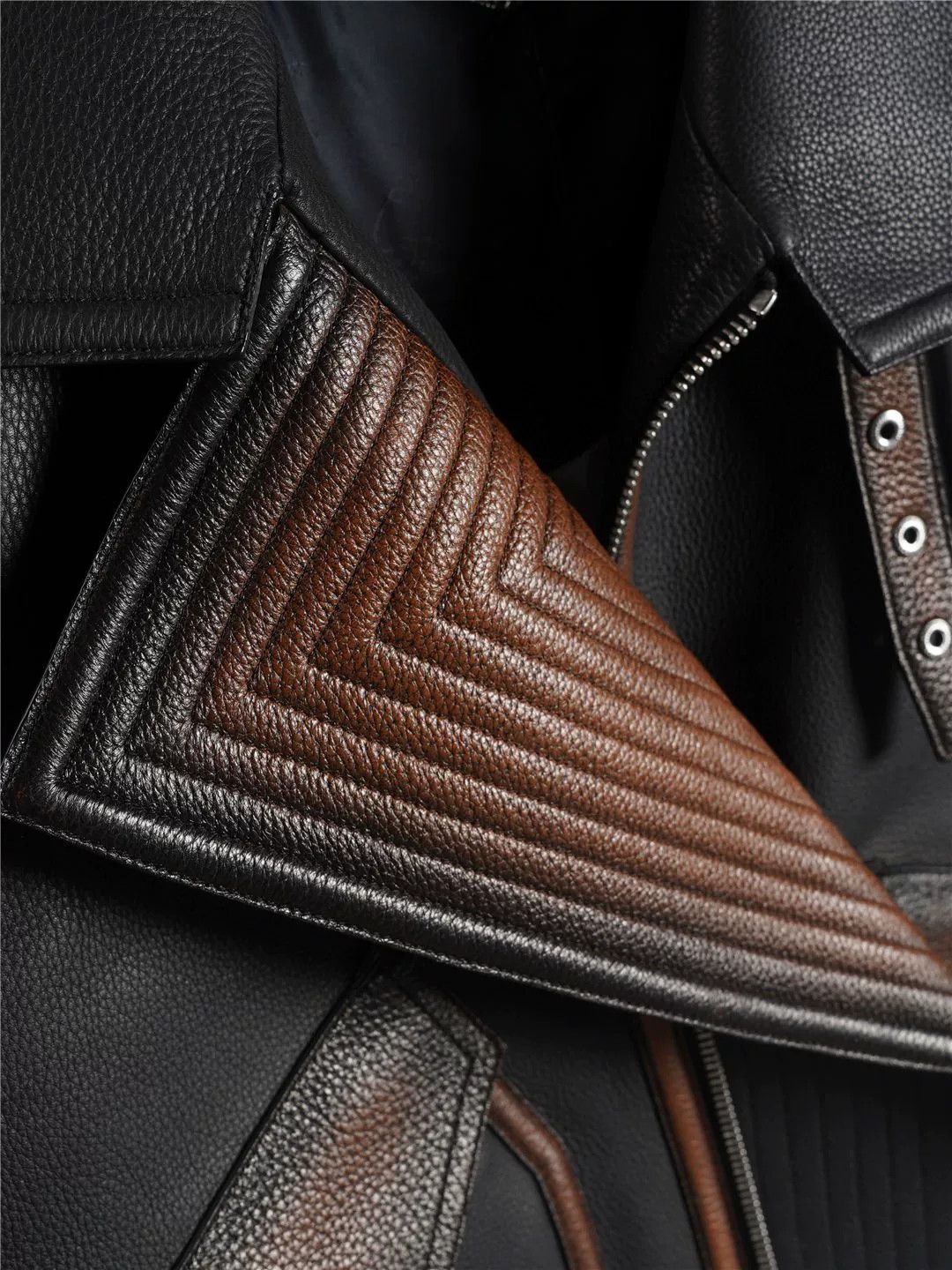 Berluti Berluti Black Leather Jacket with Color Detailing Size US S / EU 44-46 / 1 - 4 Thumbnail