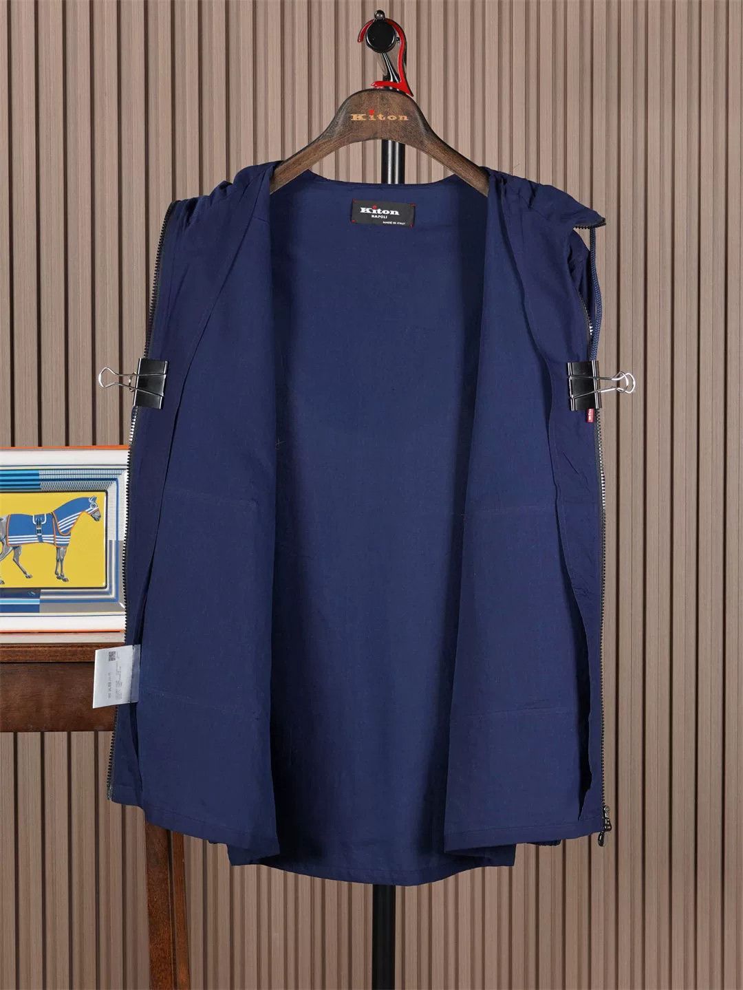 Kiton Kiton Navy Cotton Hooded Jacket Size US M / EU 48-50 / 2 - 3 Thumbnail
