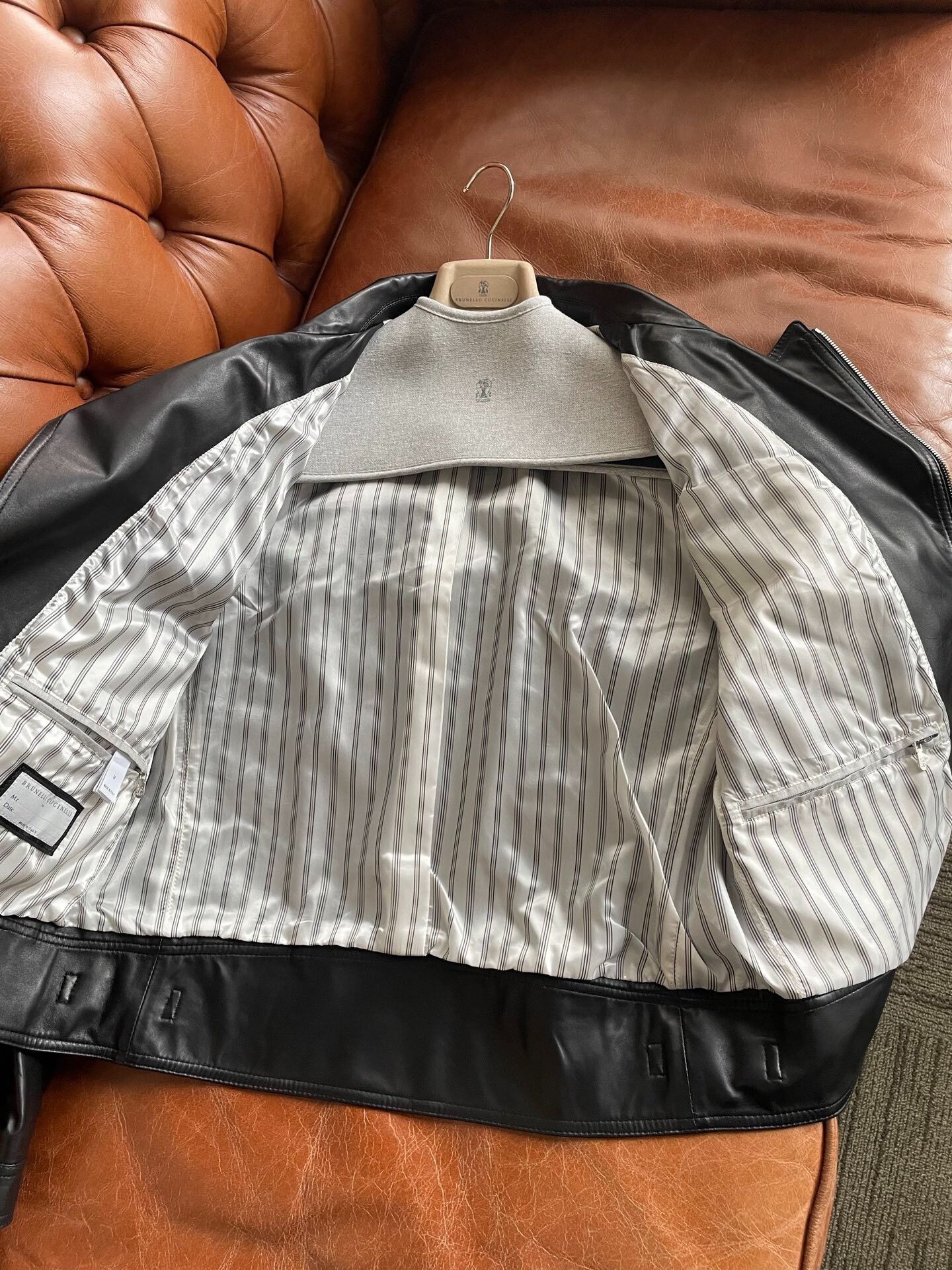 Brunello Cucinelli Brunello Cucinelli Leather Jacket Sale Size US S / EU 44-46 / 1 - 2 Thumbnail