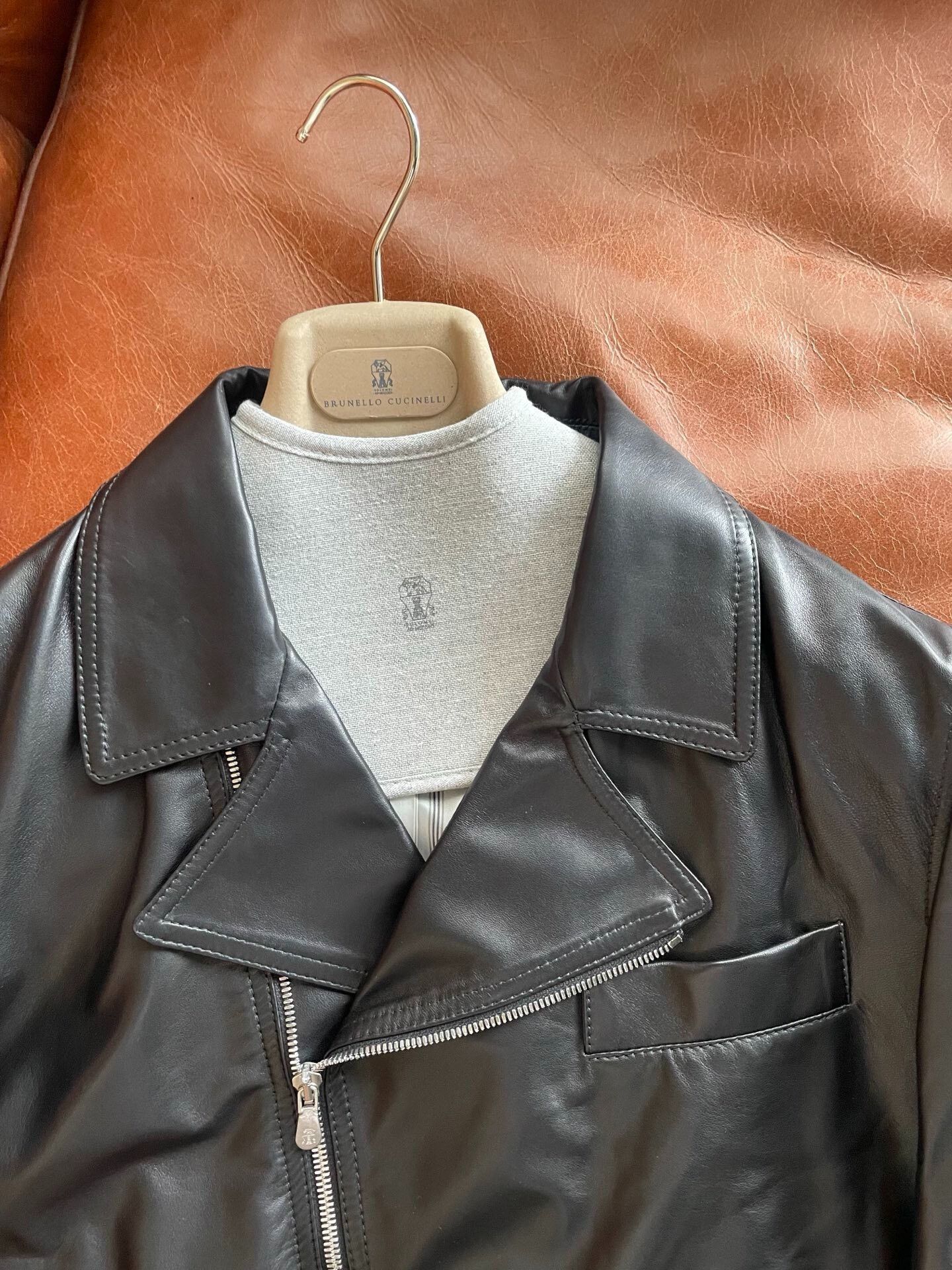 Brunello Cucinelli Brunello Cucinelli Leather Jacket Sale Size US S / EU 44-46 / 1 - 3 Thumbnail