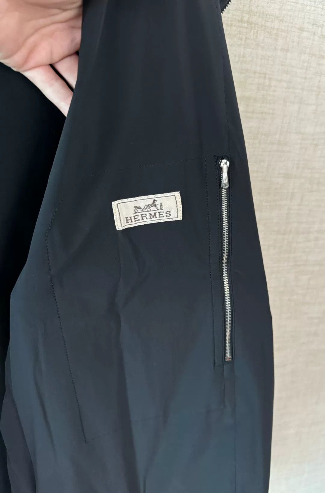 Hermes Hermes Men's Hooded Jacket with Leather Details Size US M / EU 48-50 / 2 - 6 Thumbnail