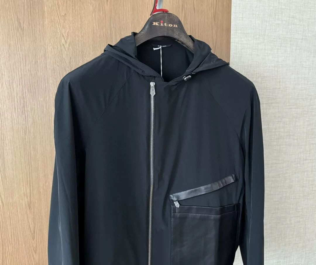 Hermes Hermes Men's Hooded Jacket with Leather Details Size US M / EU 48-50 / 2 - 5 Thumbnail