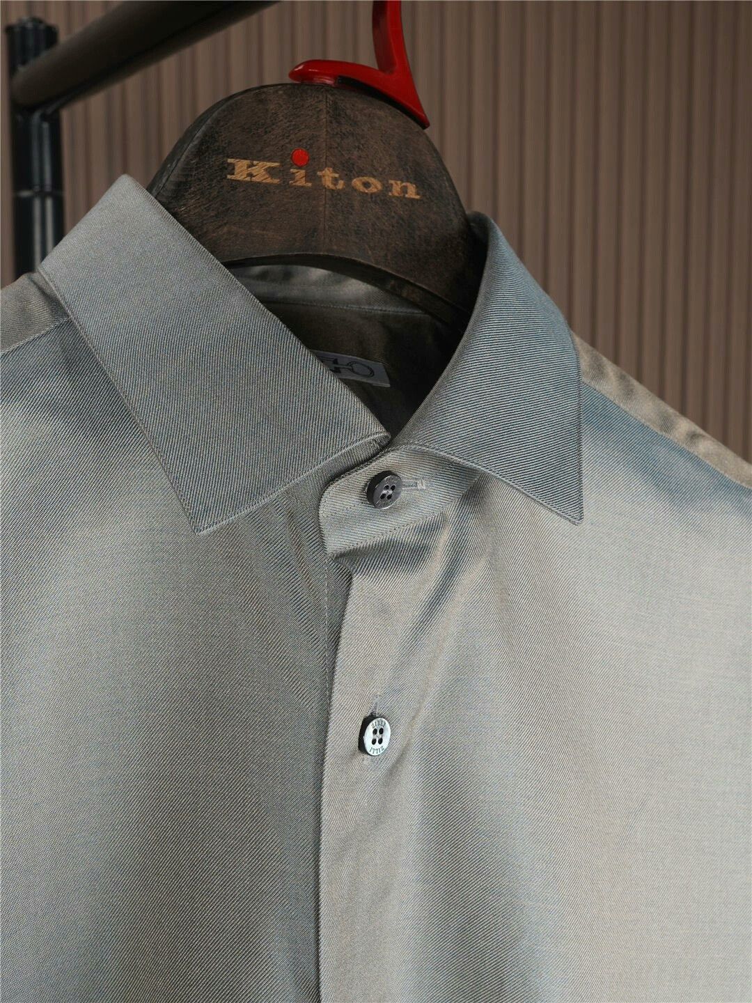 Zilli ZILLI Silk Shirt with Mother-of-Pearl Buttons Size US M / EU 48-50 / 2 - 2 Thumbnail