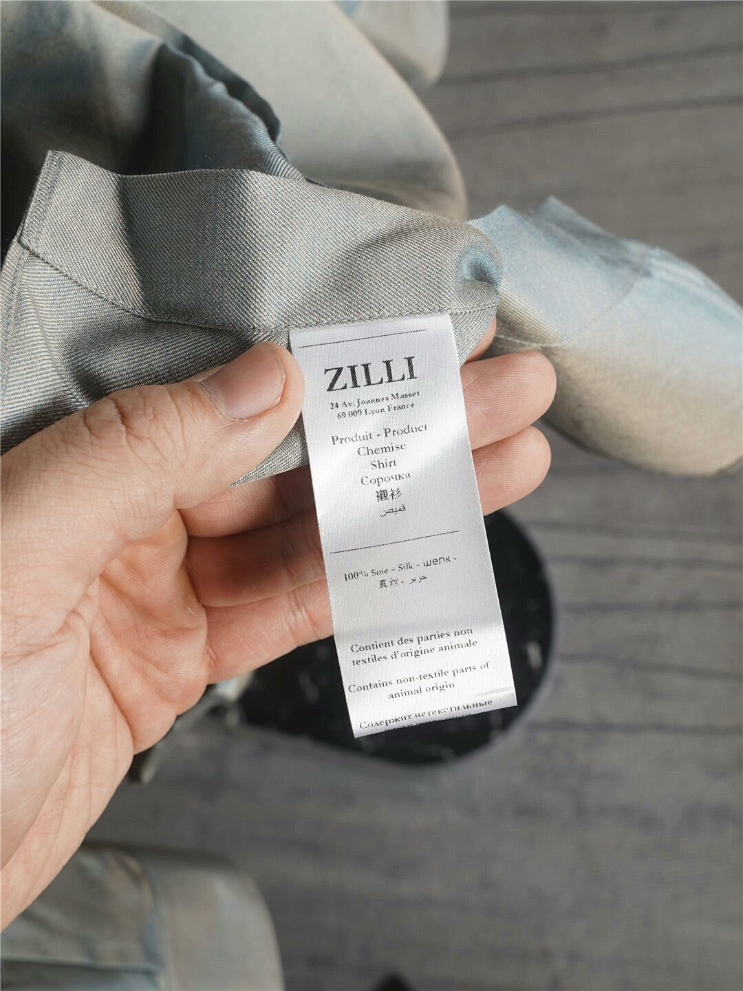 Zilli ZILLI Silk Shirt with Mother-of-Pearl Buttons Size US M / EU 48-50 / 2 - 8 Thumbnail