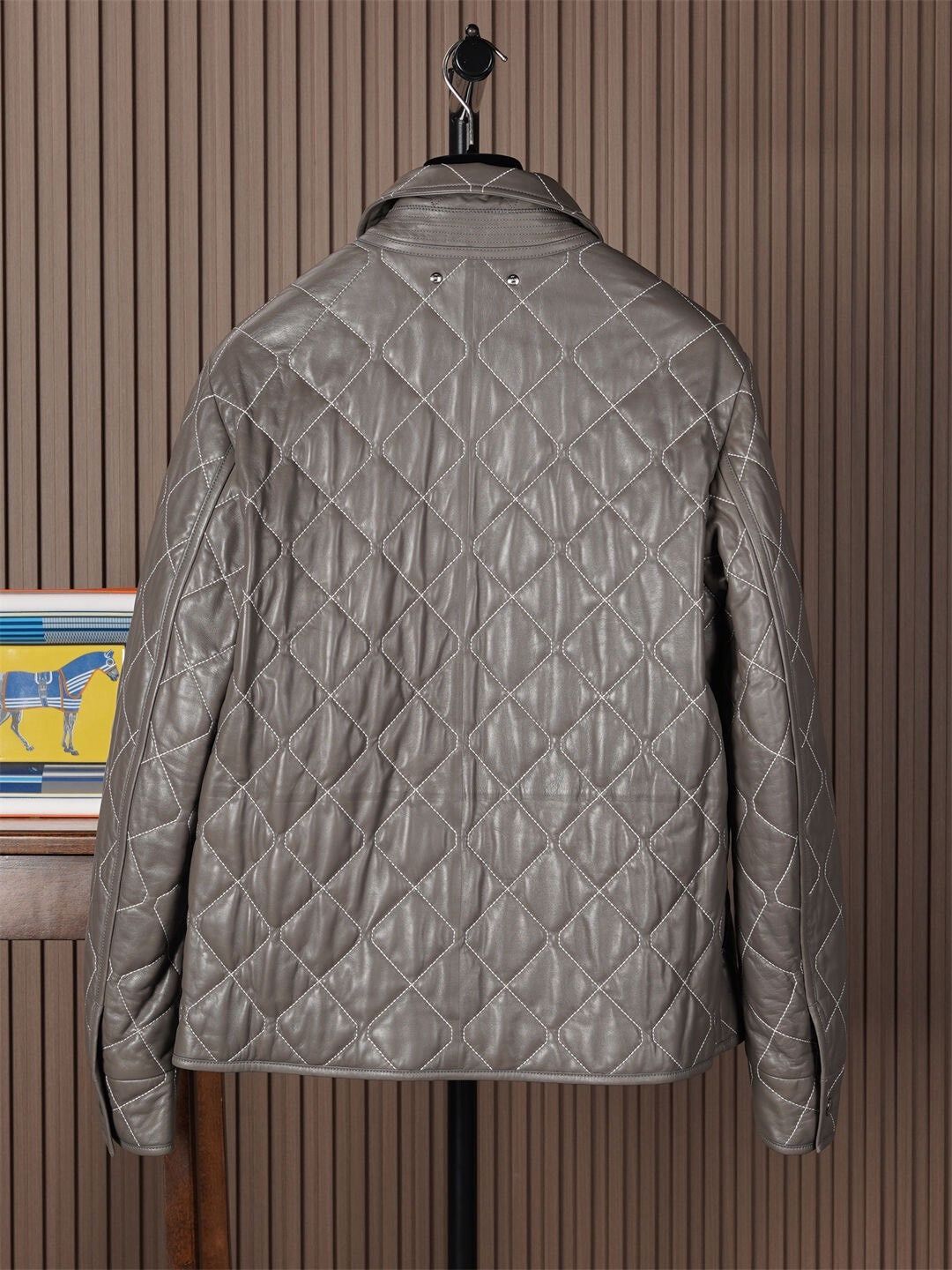 Berluti Berluti Gray Leather Jacket Size US M / EU 48-50 / 2 - 2 Thumbnail