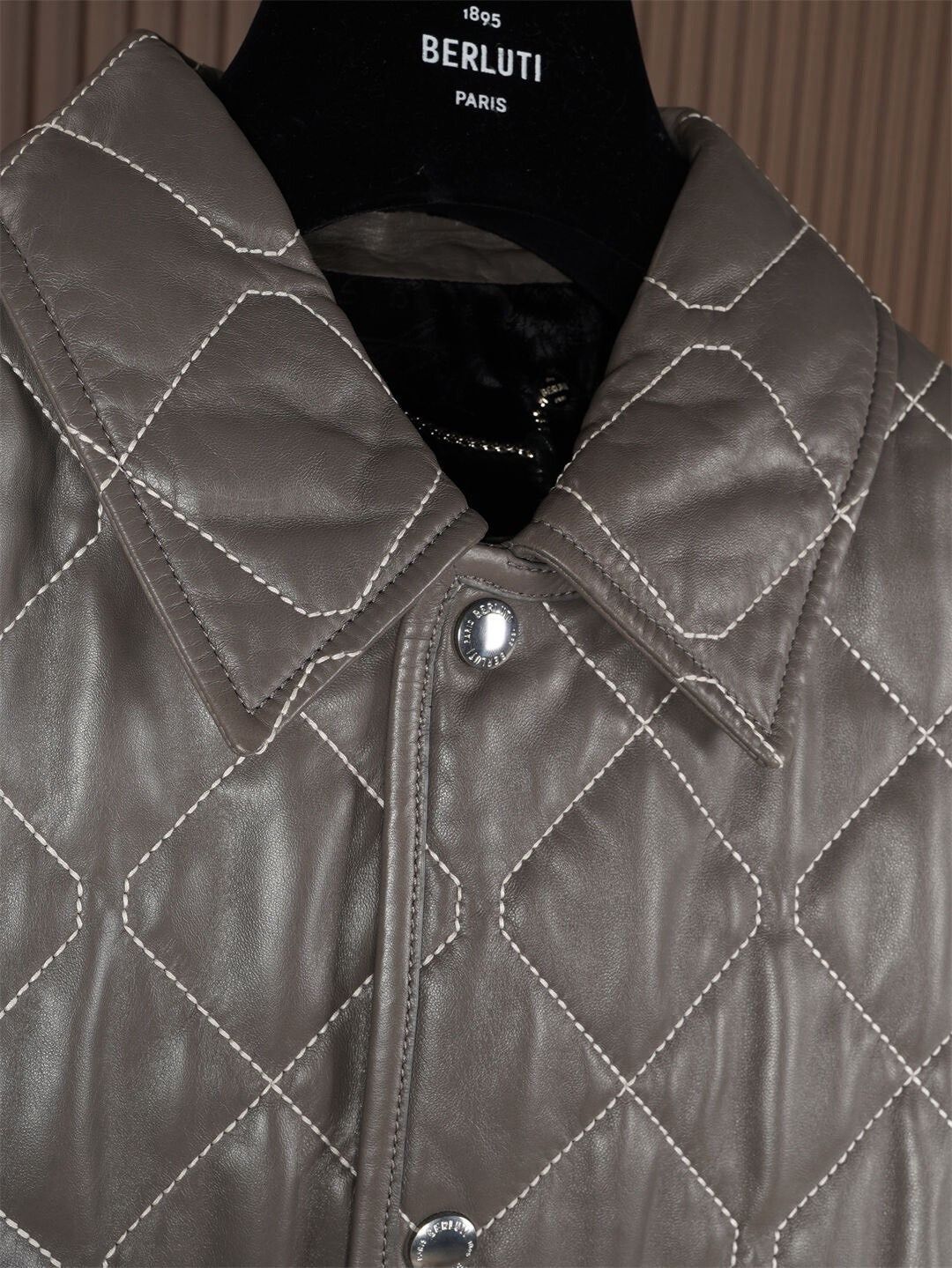 Berluti Berluti Gray Leather Jacket Size US M / EU 48-50 / 2 - 4 Thumbnail