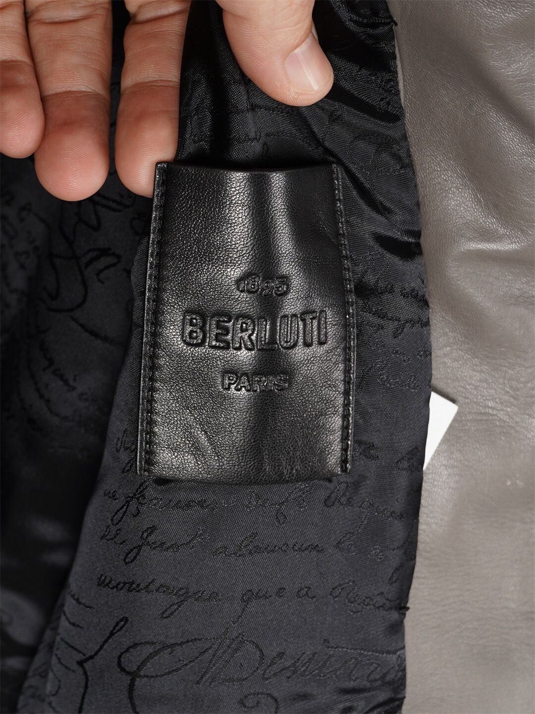 Berluti Berluti Gray Leather Jacket Size US M / EU 48-50 / 2 - 8 Thumbnail