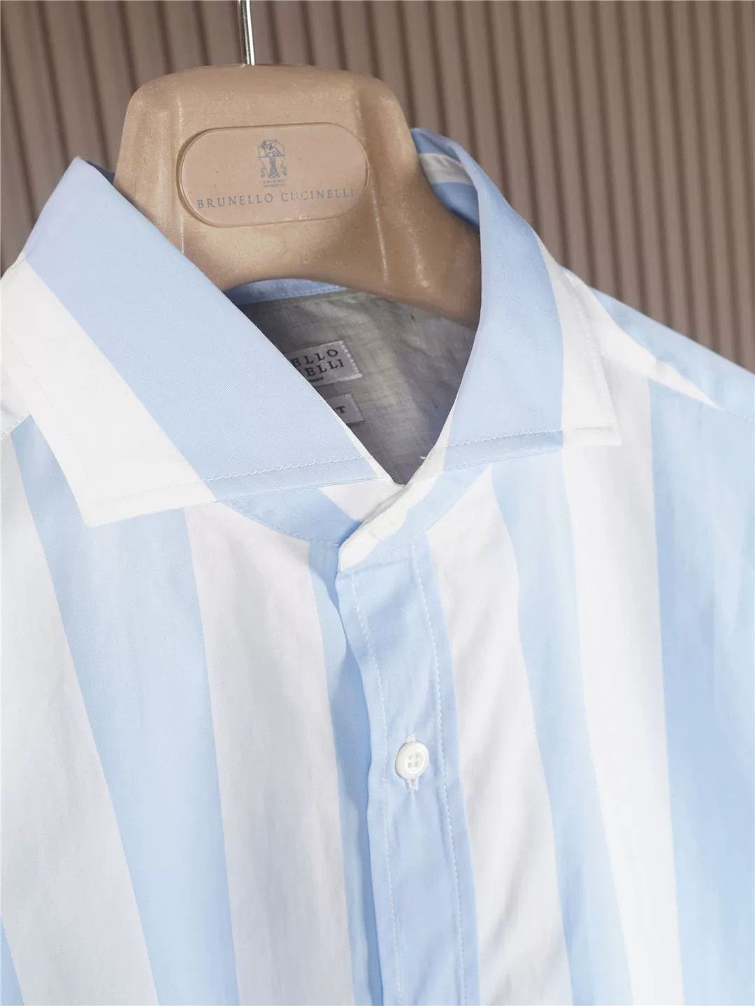 Brunello Cucinelli Brunello Cucinelli Striped Dress Shirt Size US XS / EU 42 / 0 - 3 Thumbnail