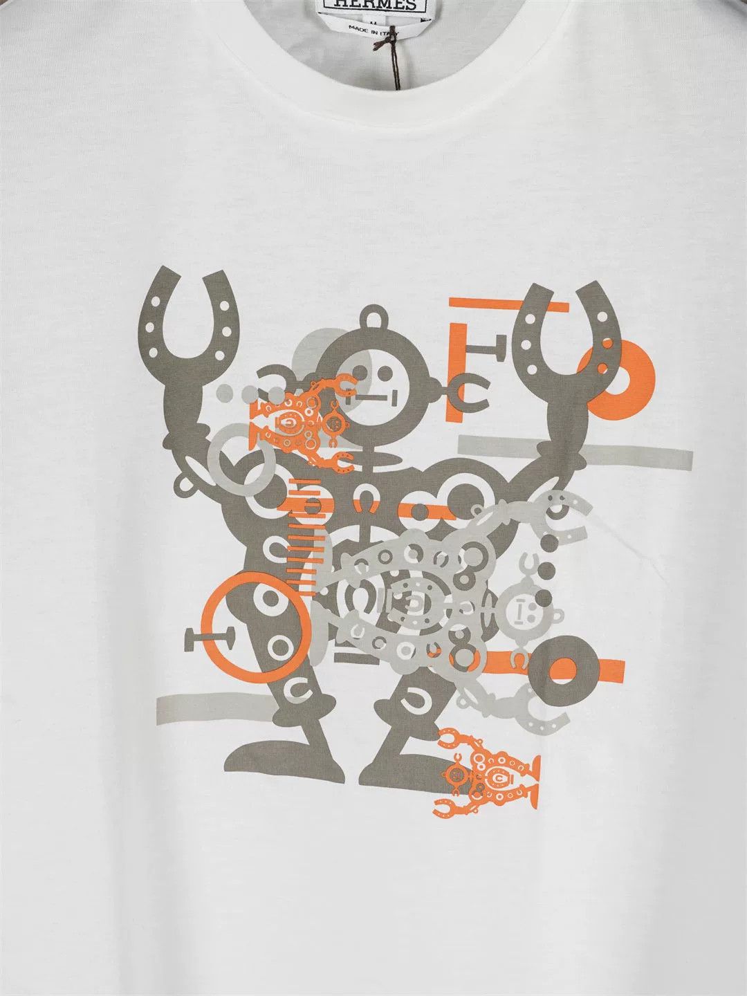 Hermes Hermes Men's White Short Sleeve T-Shirt Size US M / EU 48-50 / 2 - 3 Thumbnail