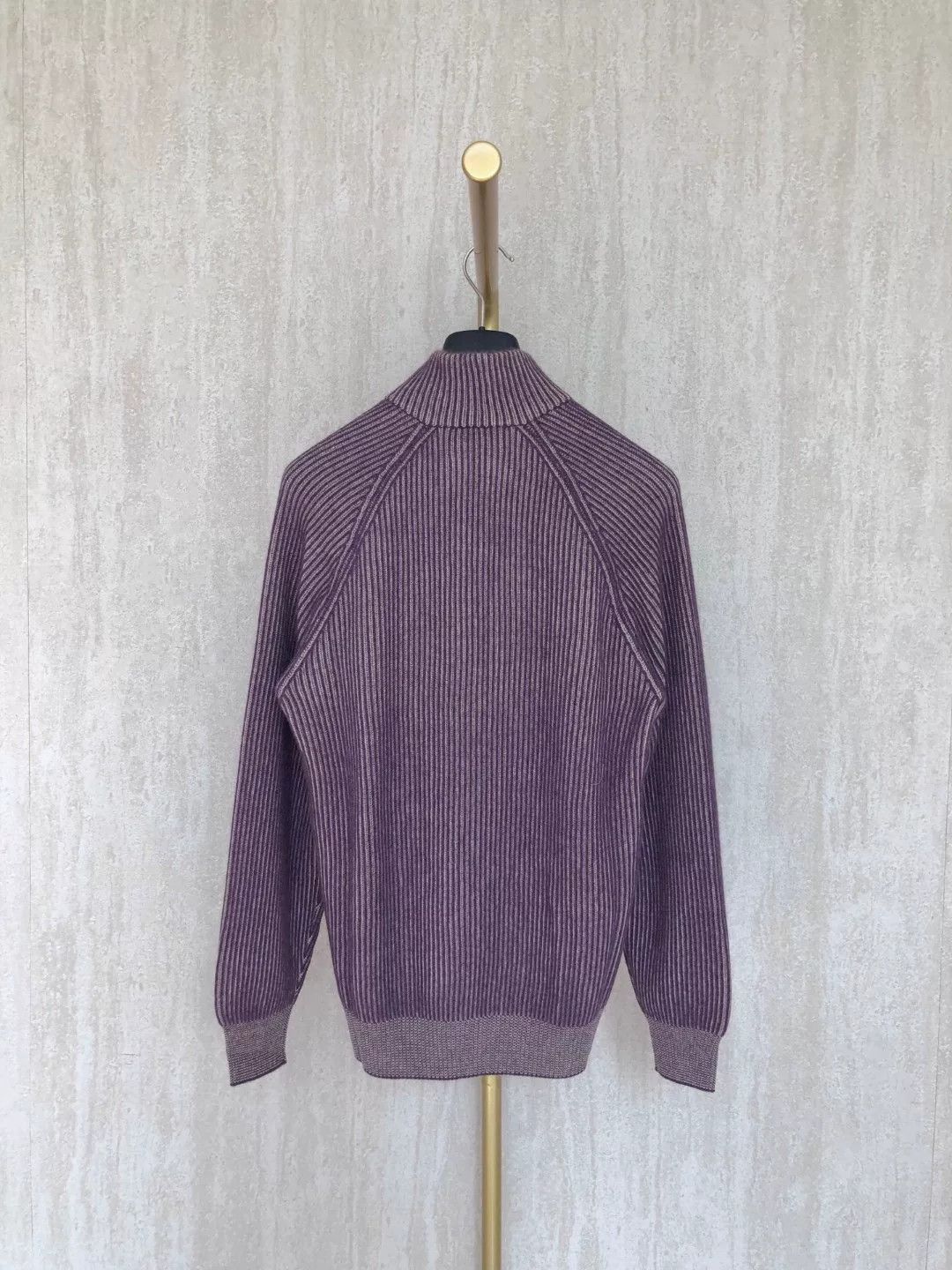 Brunello Cucinelli Brunello Cucinelli Purple Cashmere Sweater Size US M / EU 48-50 / 2 - 2 Thumbnail