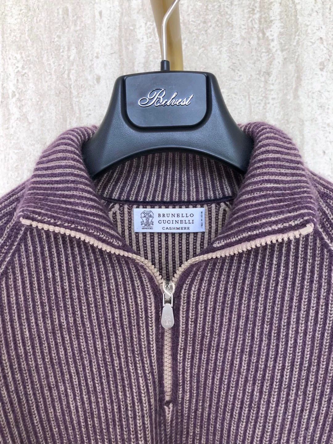 Brunello Cucinelli Brunello Cucinelli Purple Cashmere Sweater Size US M / EU 48-50 / 2 - 4 Thumbnail