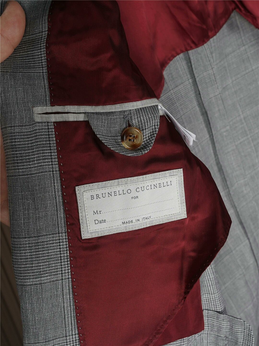 Brunello Cucinelli Brunello Cucinelli Men's Gray Plaid Suit Size US M / EU 48-50 / 2 - 7 Thumbnail