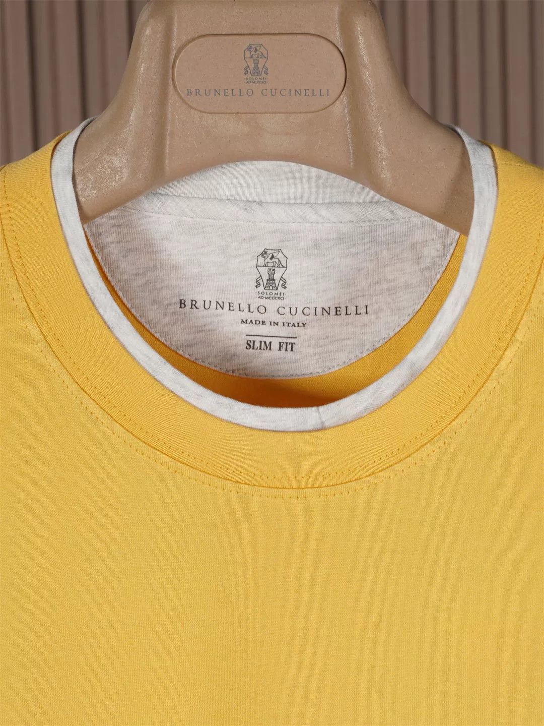 Brunello Cucinelli Brunello Cucinelli Men's Yellow T-shirt Size US S / EU 44-46 / 1 - 2 Thumbnail