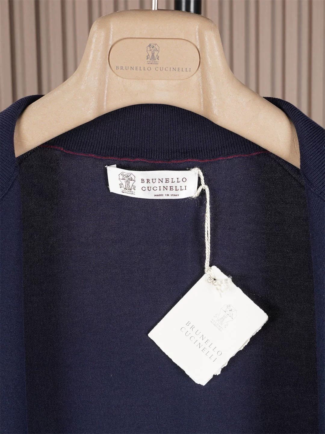 Brunello Cucinelli Navy Cotton Knit Cardigan Jacket Size US M / EU 48-50 / 2 - 5 Thumbnail