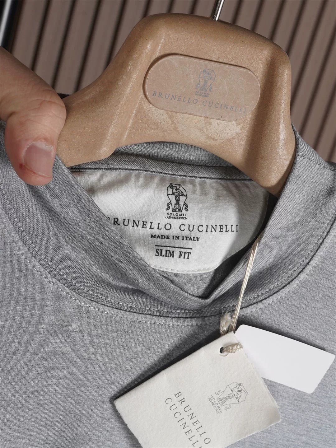 Brunello Cucinelli Brunello Cucinelli Men's Gray Long Sleeve Tee Size US M / EU 48-50 / 2 - 3 Thumbnail