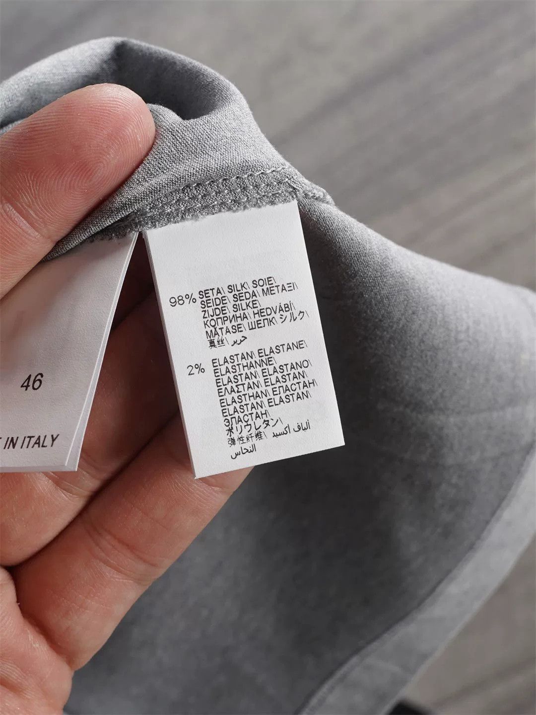 Brunello Cucinelli Brunello Cucinelli Men's Gray Long Sleeve Tee Size US M / EU 48-50 / 2 - 7 Thumbnail
