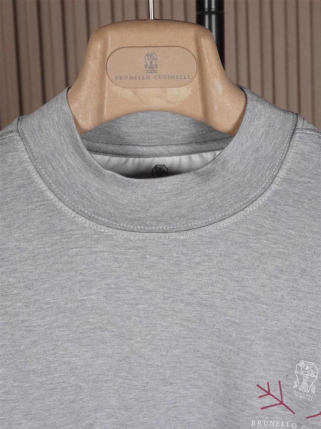 Brunello Cucinelli Brunello Cucinelli Men's Gray Long Sleeve Tee Size US M / EU 48-50 / 2 - 2 Thumbnail