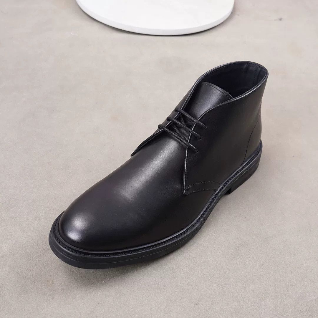 Testoni Black Leather Chukka Boots by A Testoni Size US 11 / EU 44 - 3 Thumbnail
