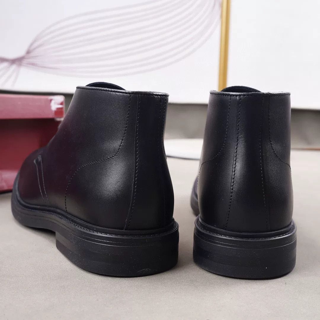 Testoni Black Leather Chukka Boots by A Testoni Size US 11 / EU 44 - 5 Thumbnail