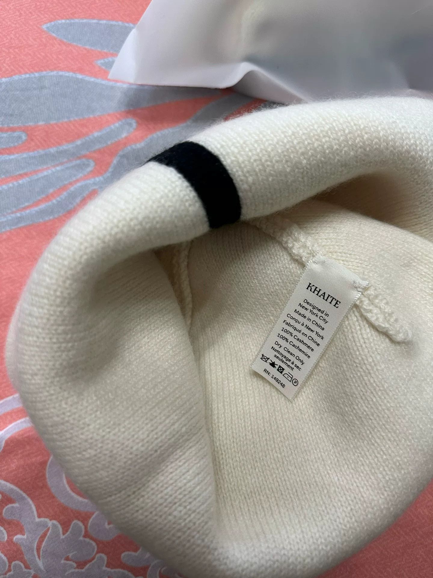 KHAITE Khaite Cream Knit Beanie Hat Size ONE SIZE - 3 Thumbnail