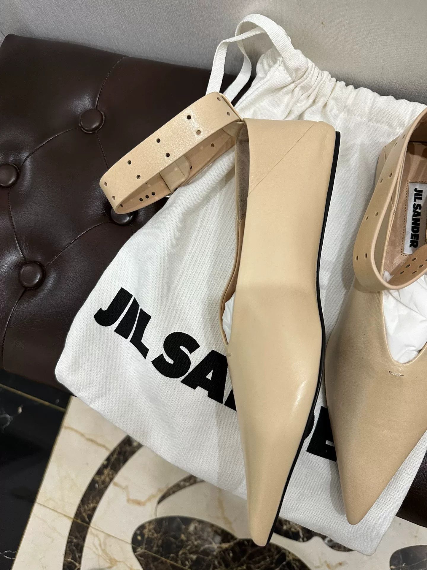 Jil Sander Jil Sander Beige Pointed Flats Size 37 Size US 6 / IT 36 - 3 Thumbnail
