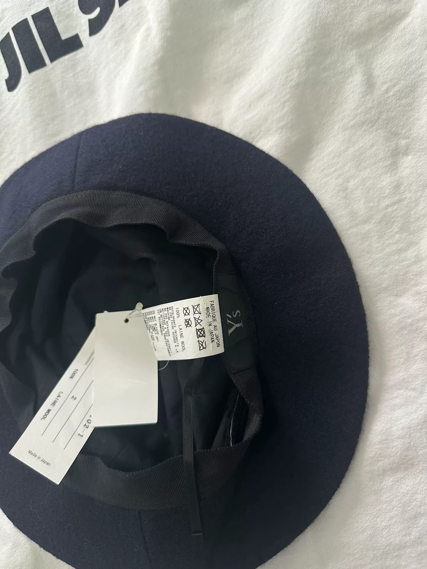 Y's Y's Yamamoto Wool Hat in Dark Blue Size ONE SIZE - 2 Thumbnail
