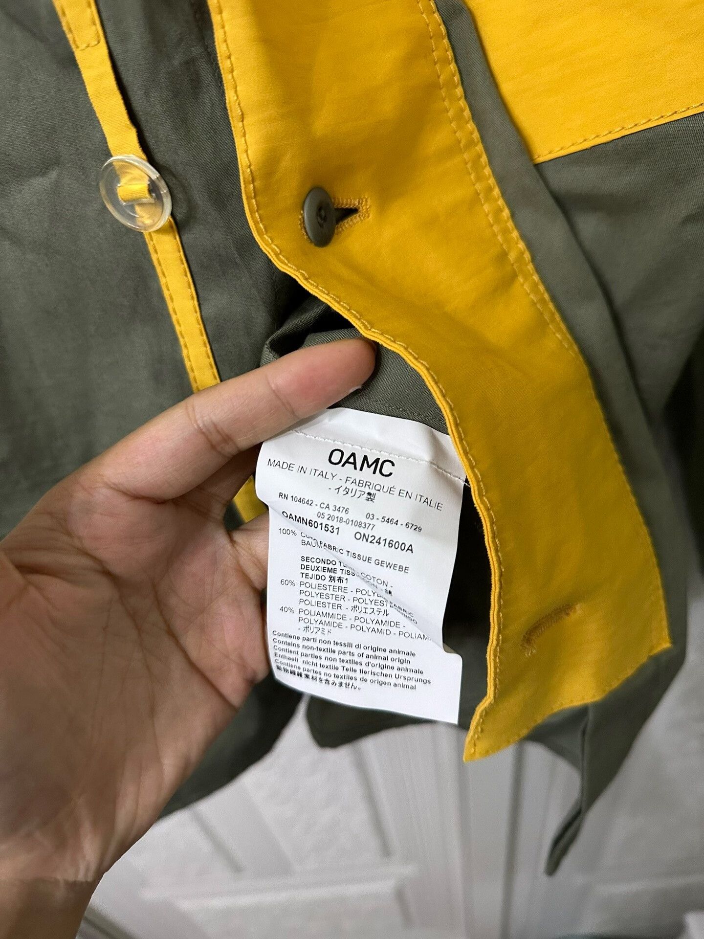 OAMC OAMC Men's Shirt Jacket in Olive Green Size US M / EU 48-50 / 2 - 3 Thumbnail