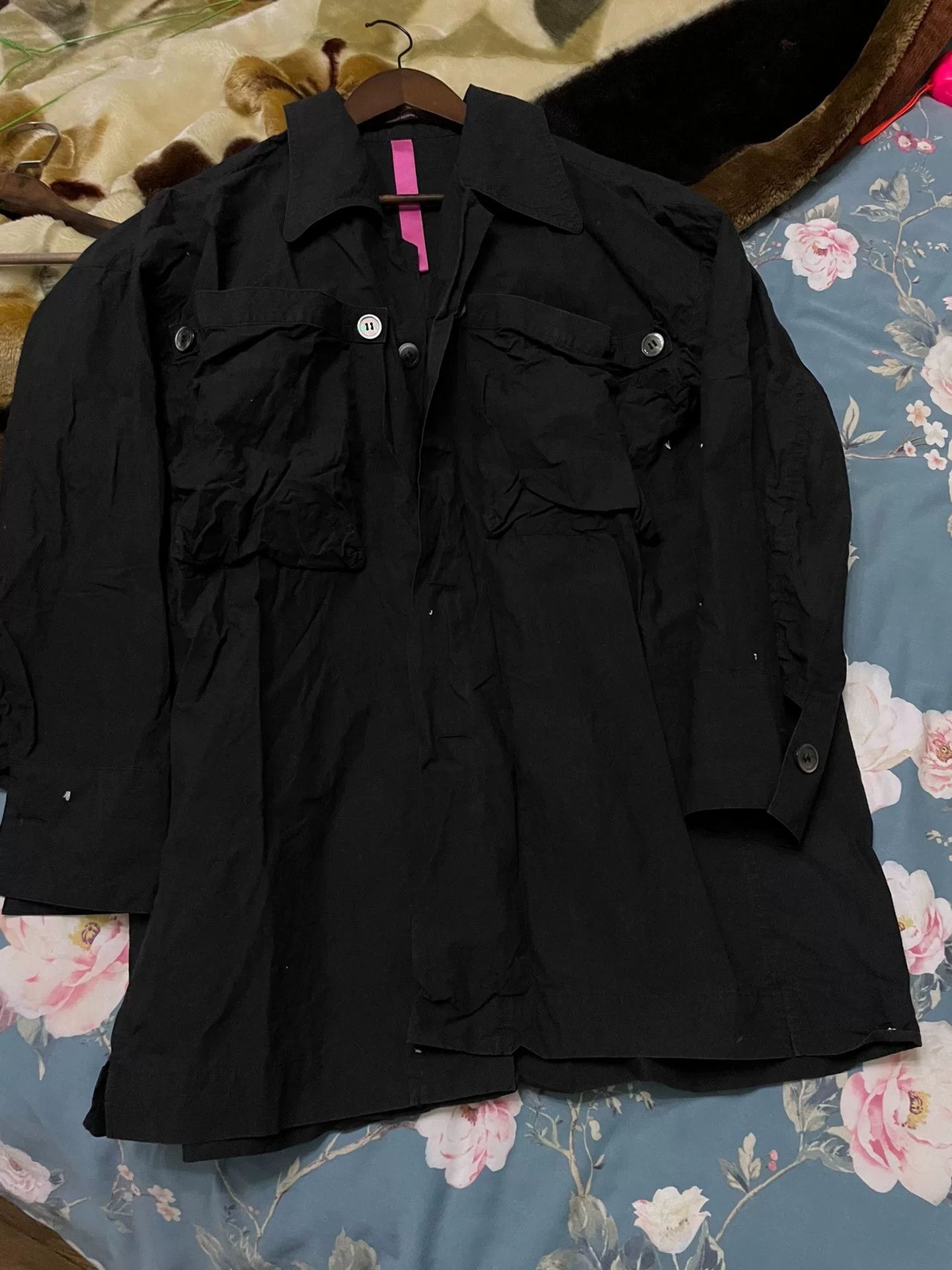 Y's Y's Black Shirt Jacket for Spring and Summer Size US M / EU 48-50 / 2 - 2 Thumbnail