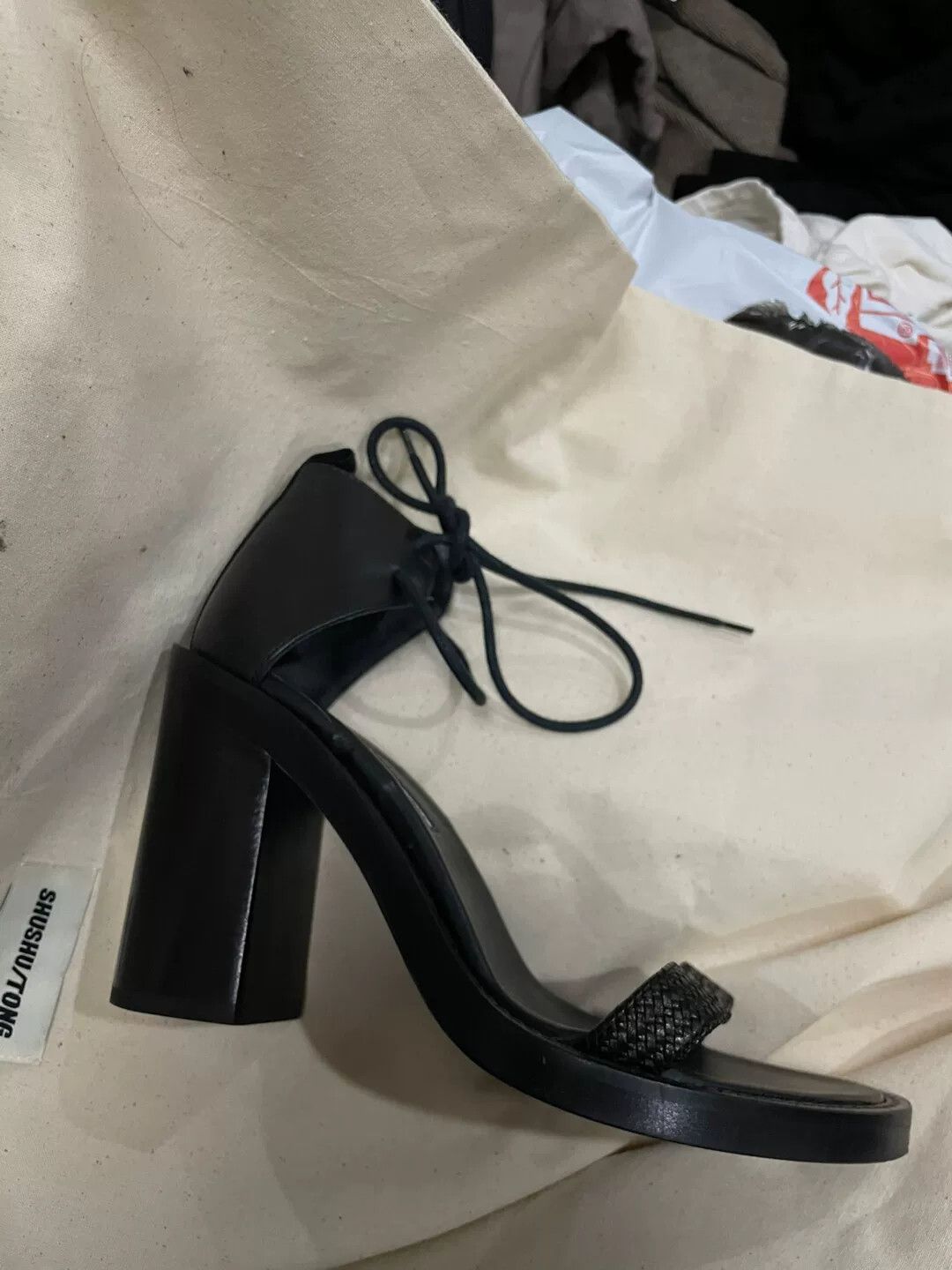 Ann Demeulemeester Ann Demeulemeester Black Heeled Sandals Size 37 Size US 6 / IT 36 - 2 Thumbnail