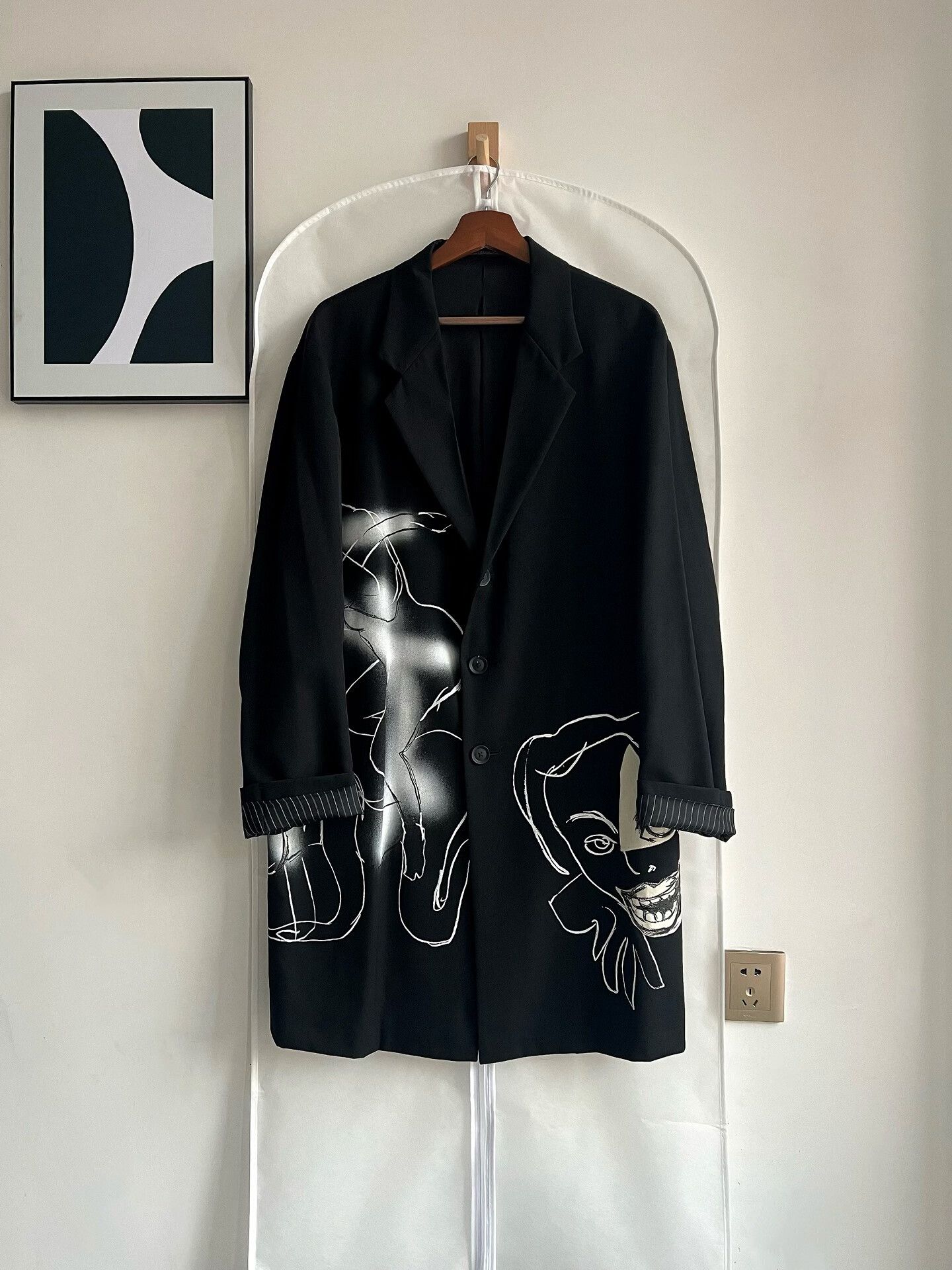 Yohji Yamamoto Yohji Yamamoto Graphic Coat Size US M / EU 48-50 / 2 - 4 Thumbnail