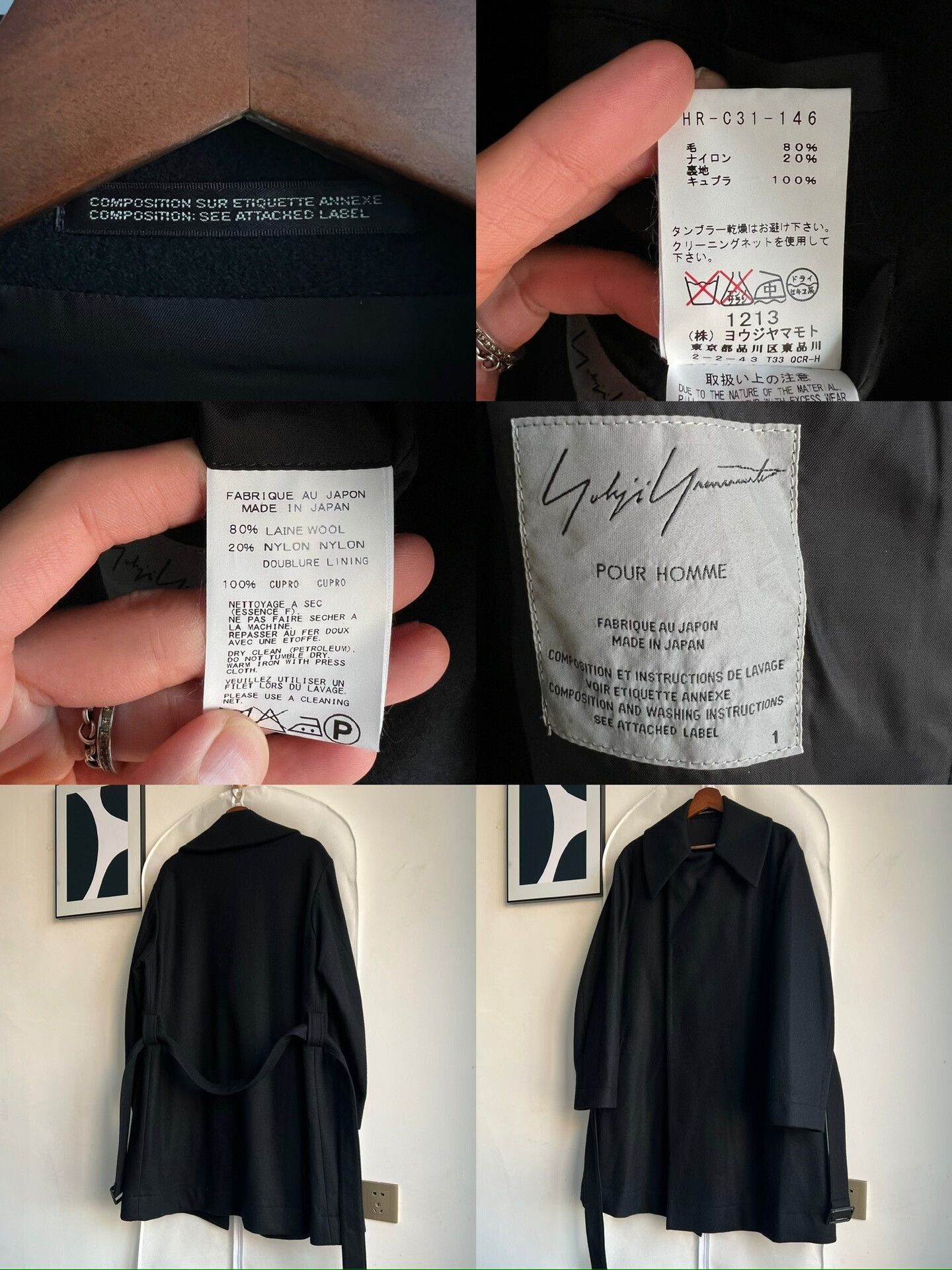 Yohji Yamamoto Yohji Yamamoto Oversized Black Coat Size US S / EU 44-46 / 1 - 9 Thumbnail