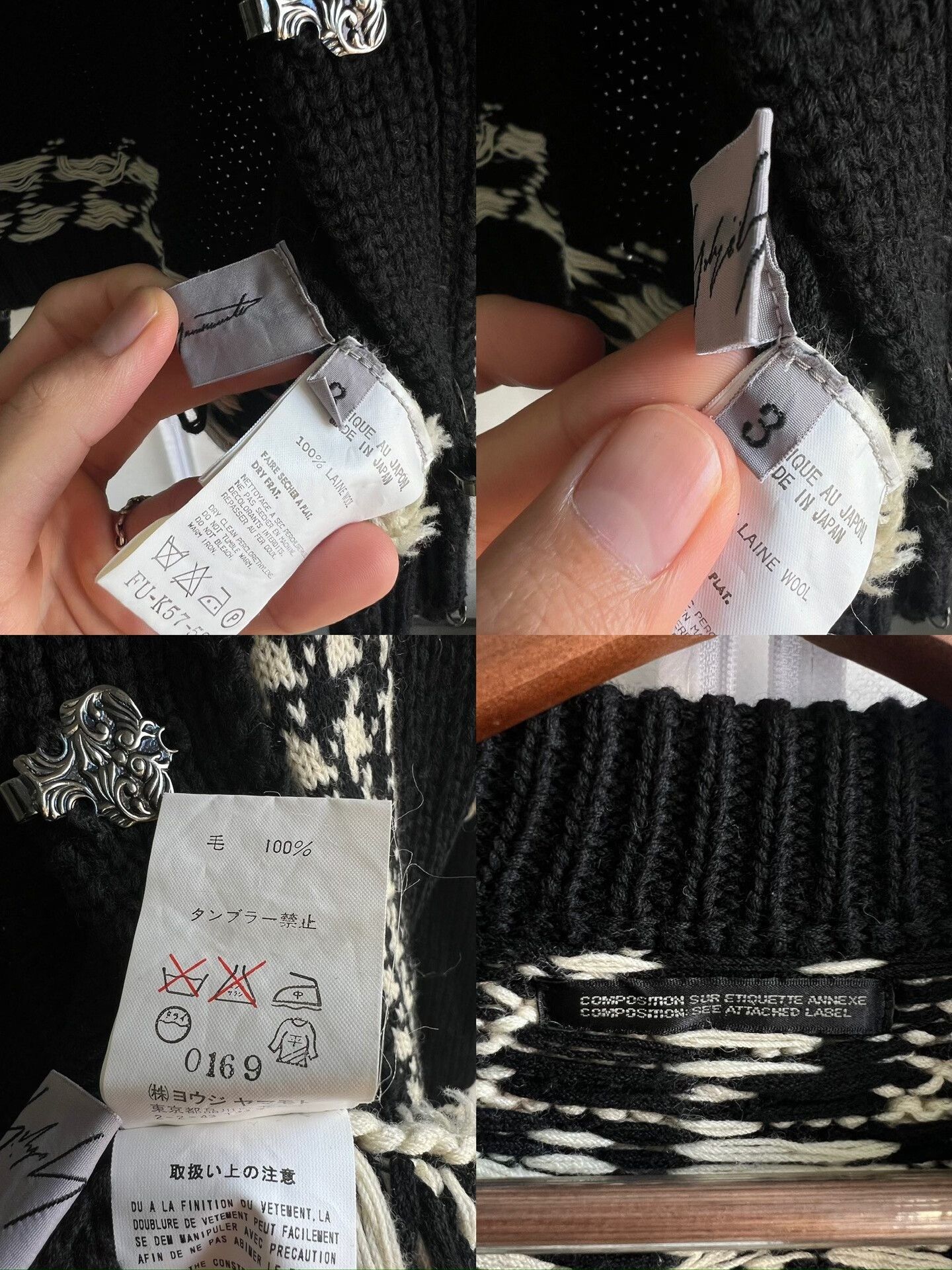 Yohji Yamamoto Yohji Yamamoto Wool Knit Cardigan Size L / US 10 / IT 46 - 9 Thumbnail