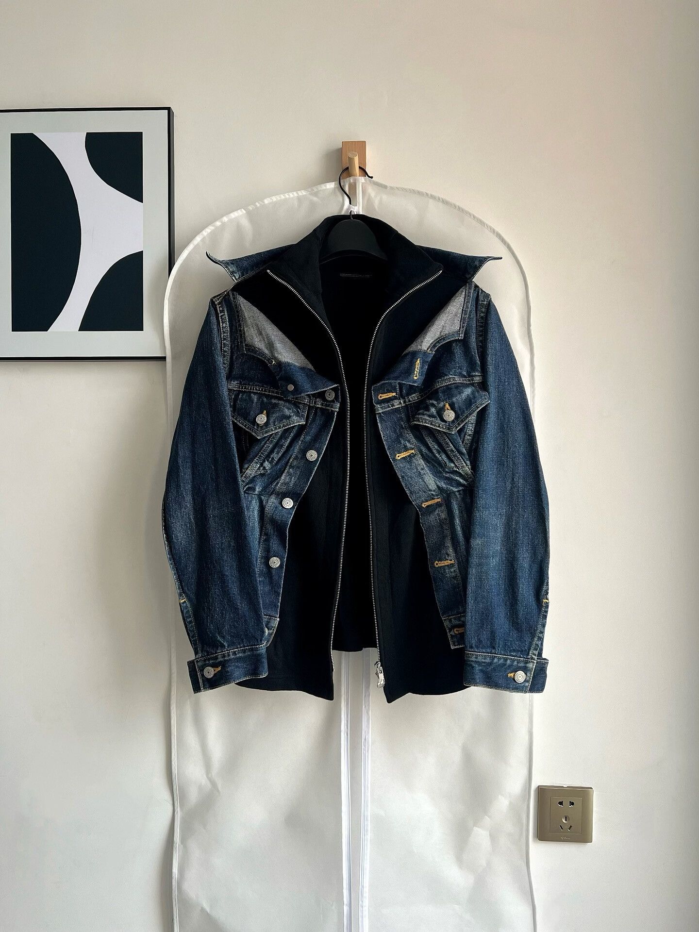 Yohji Yamamoto Yohji Yamamoto Denim Layered Jacket Size M / US 6-8 / IT 42-44 - 3 Thumbnail