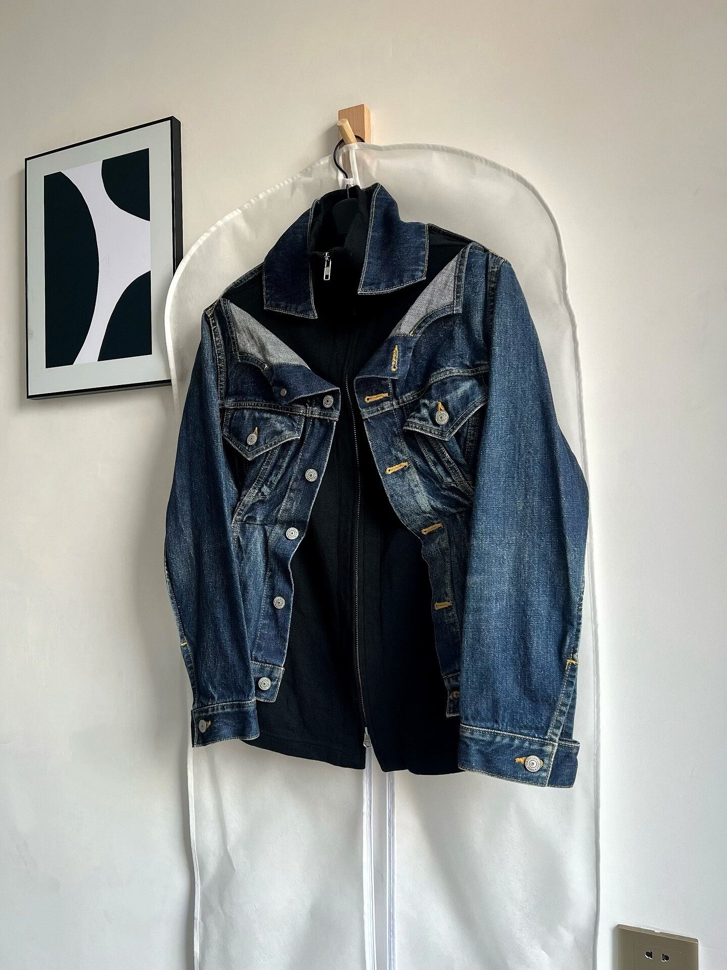 Yohji Yamamoto Yohji Yamamoto Denim Layered Jacket Size M / US 6-8 / IT 42-44 - 5 Thumbnail